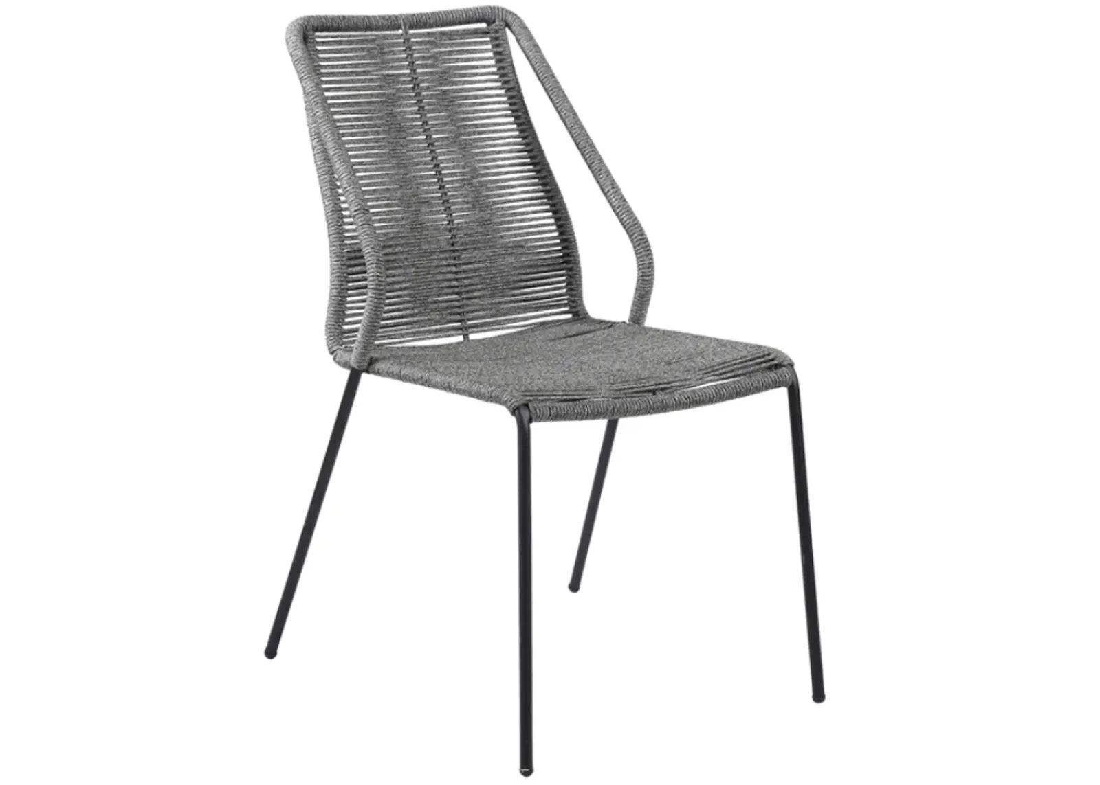 Armen Living Clip 2-Piece Gray Dining Chairs