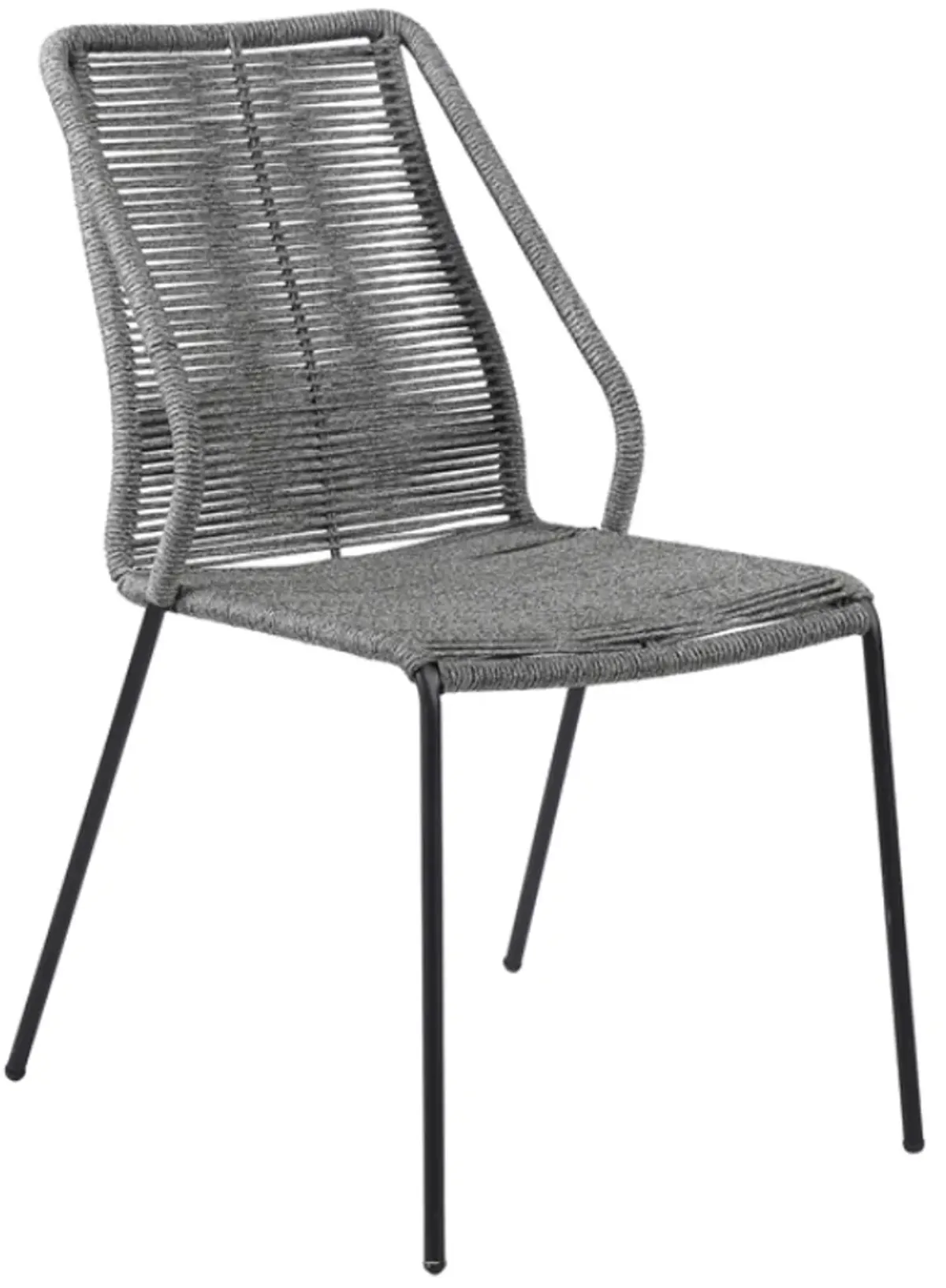 Armen Living Clip 2-Piece Gray Dining Chairs