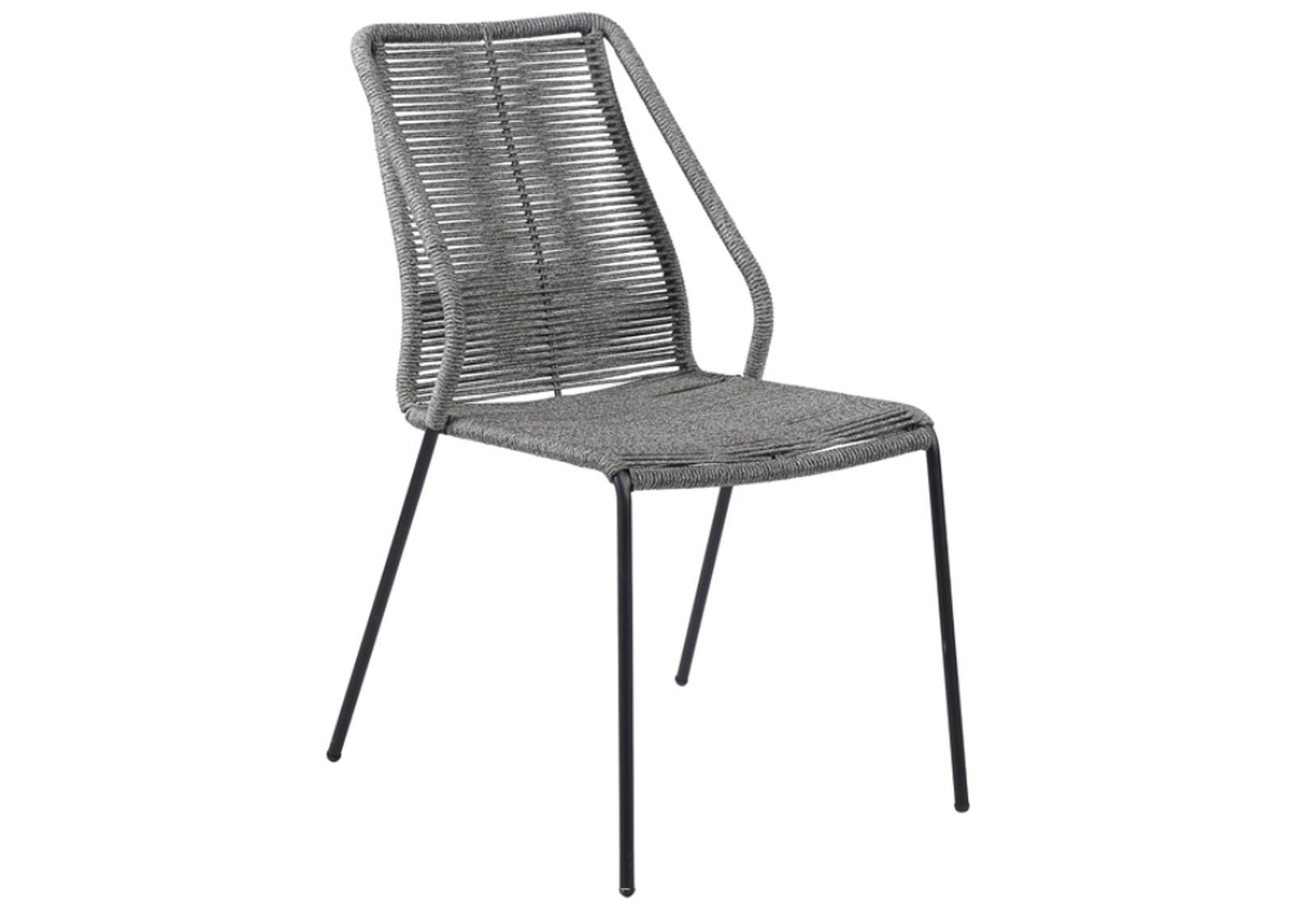 Armen Living Clip 2-Piece Gray Dining Chairs