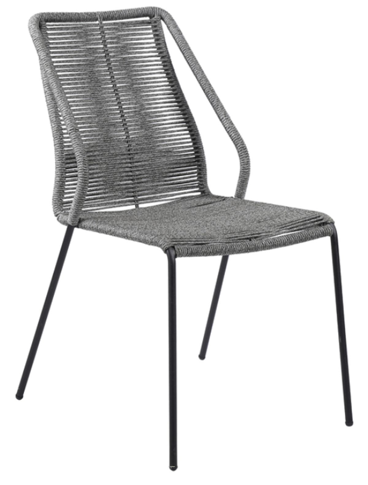 Armen Living Clip 2-Piece Gray Dining Chairs