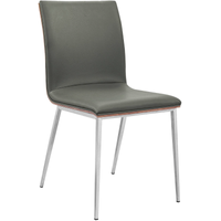 Armen Living Crystal 2-Piece Gray Dining Chairs