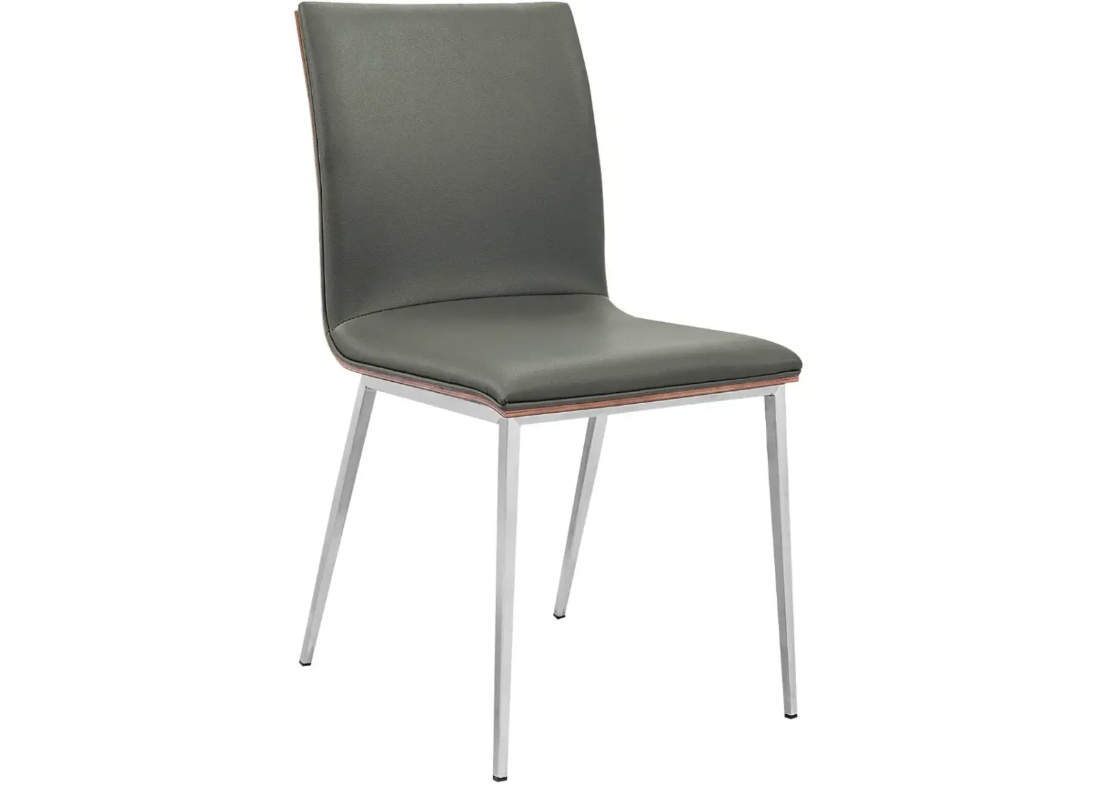 Armen Living Crystal 2-Piece Gray Dining Chairs