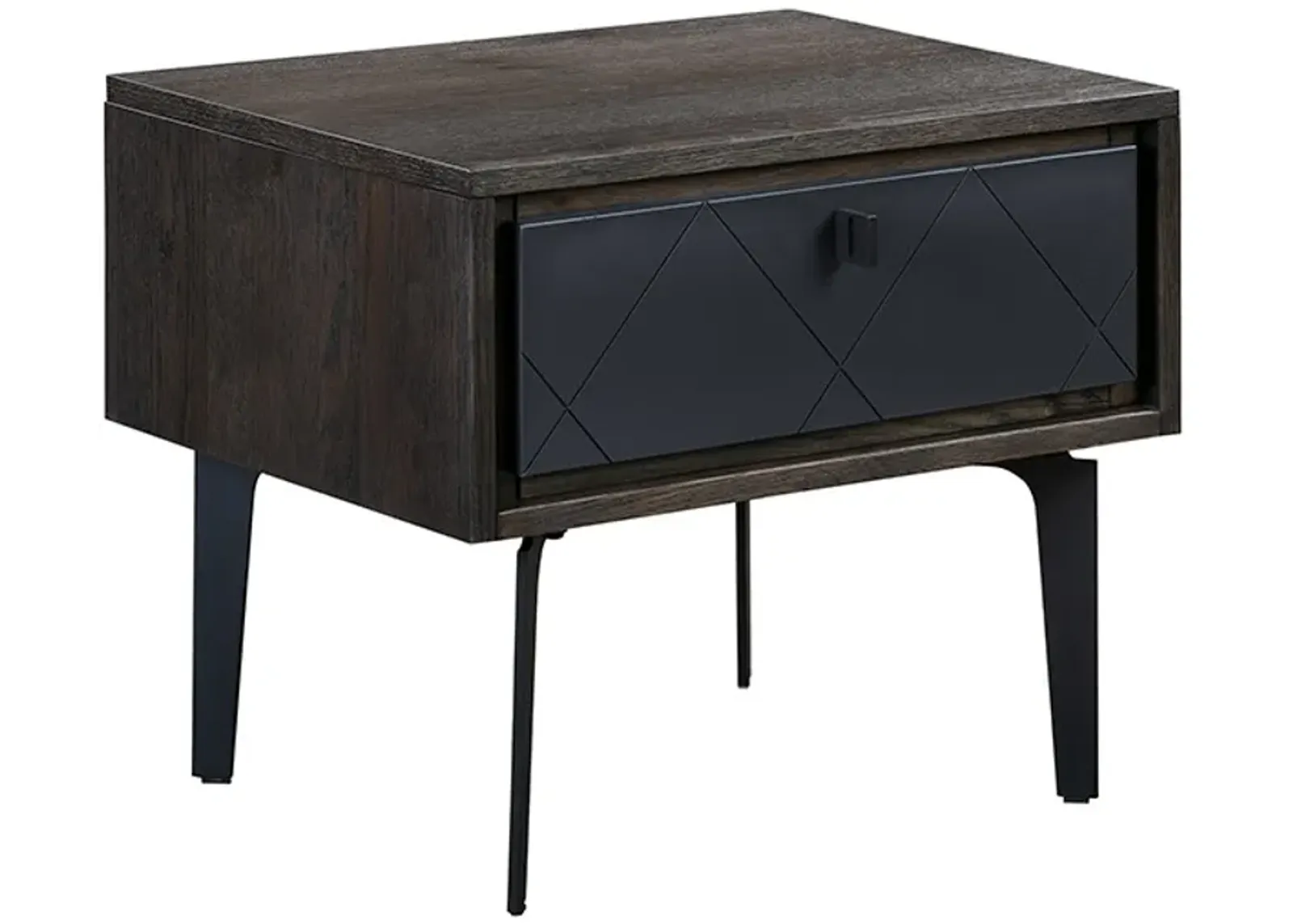 Armen Living Cross Dark Gray Nightstand