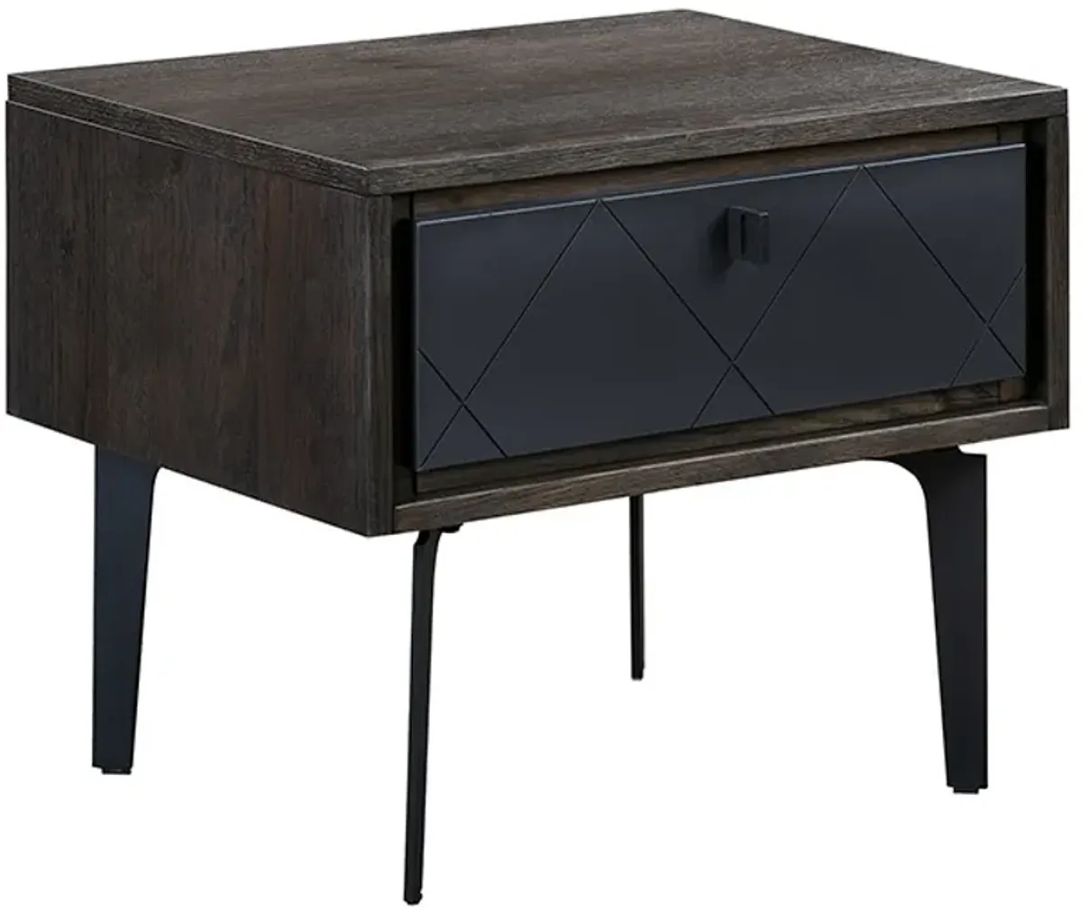 Armen Living Cross Dark Gray Nightstand