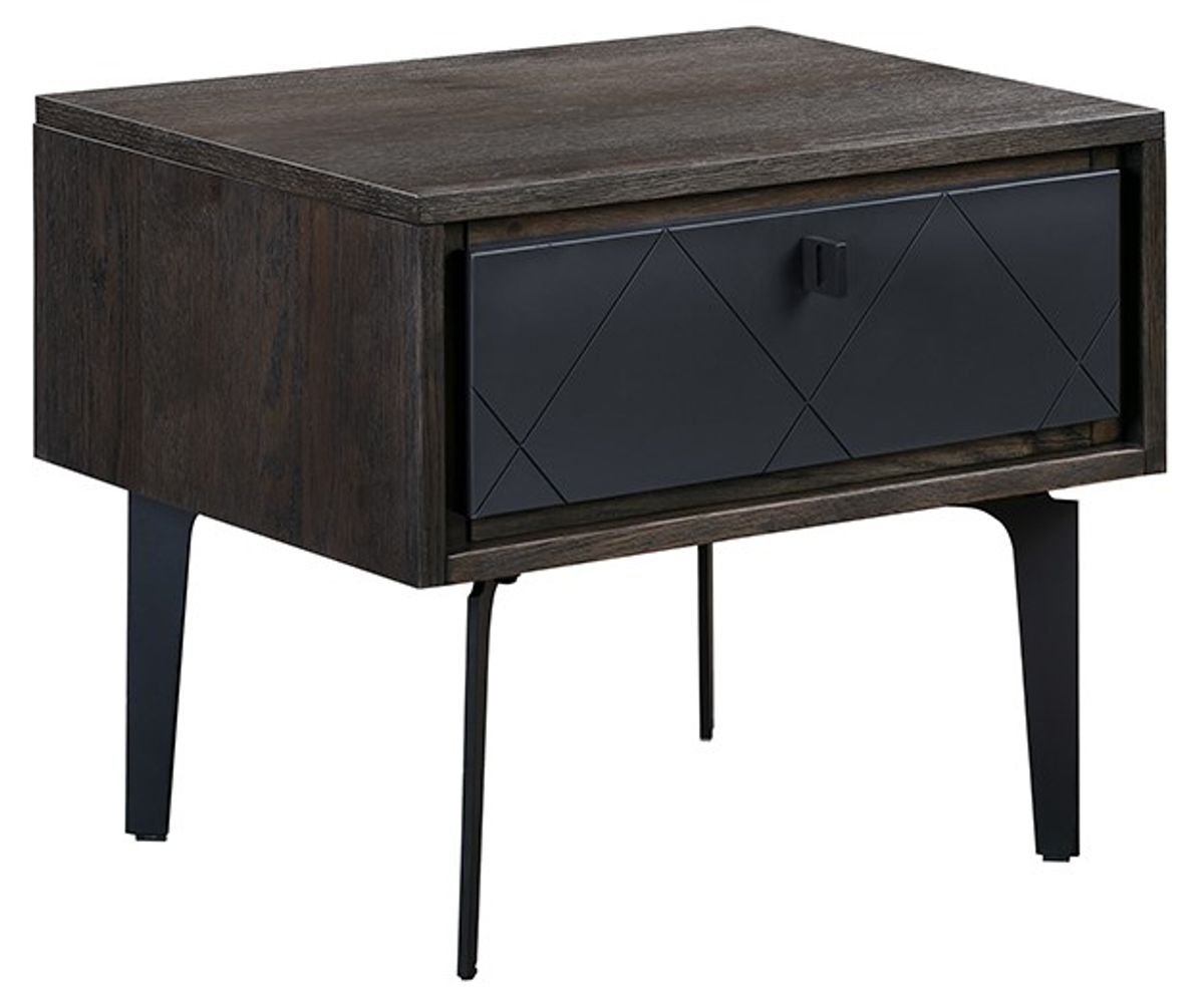 Armen Living Cross Dark Gray Nightstand