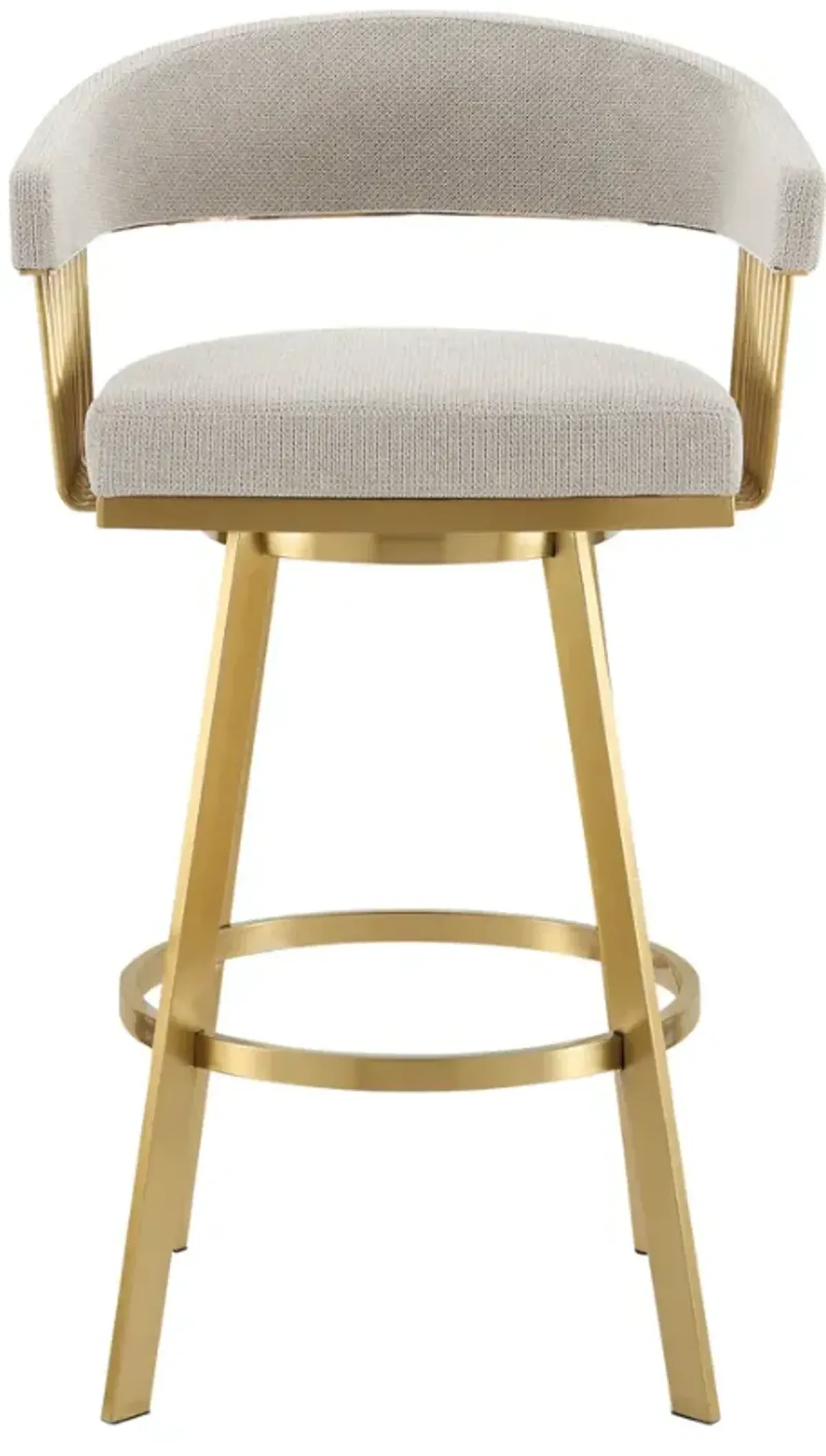 Armen Living Chelsea Gold/Taupe Bar Stool