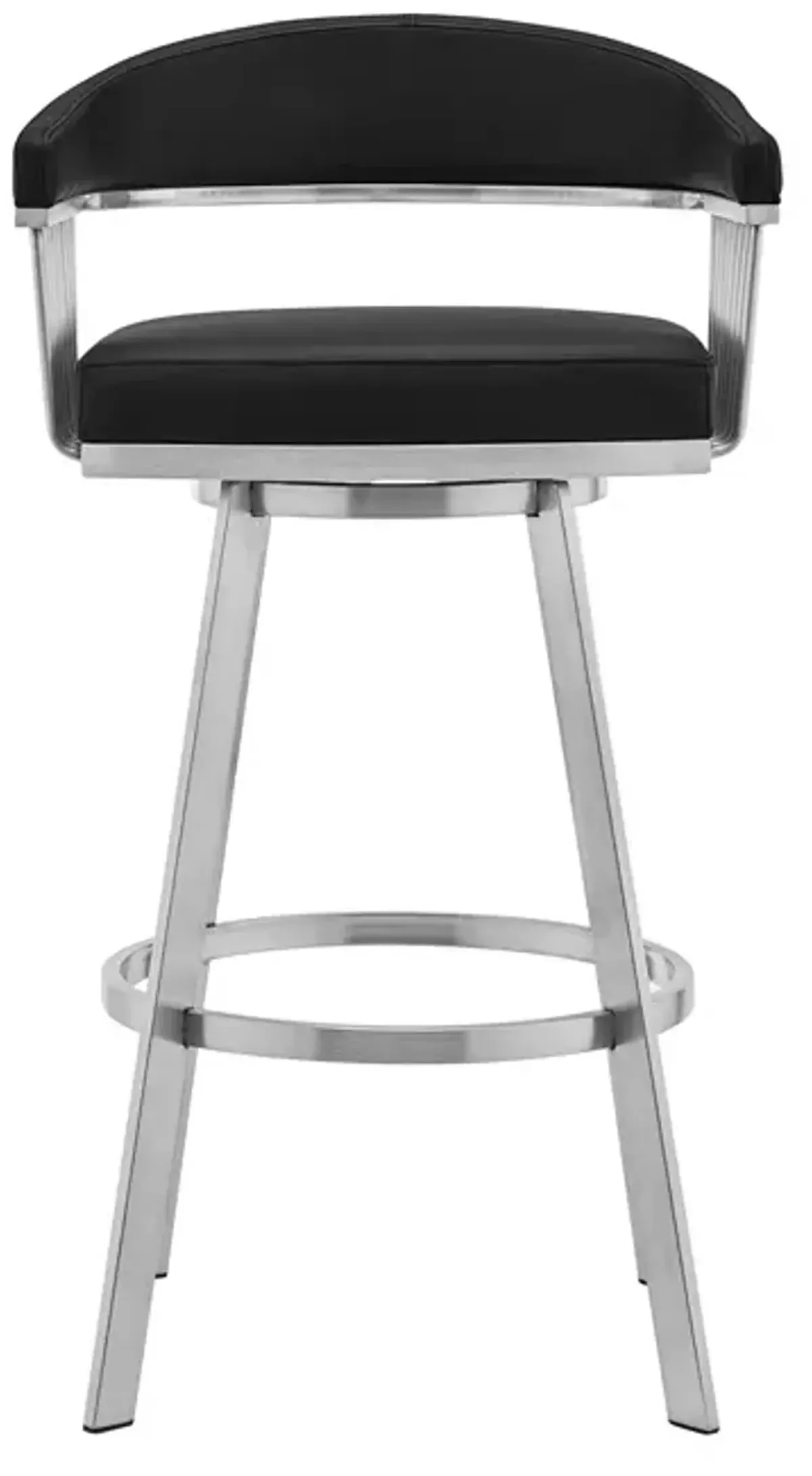 Armen Living Chelsea Black 26" Swivel Counter Stool