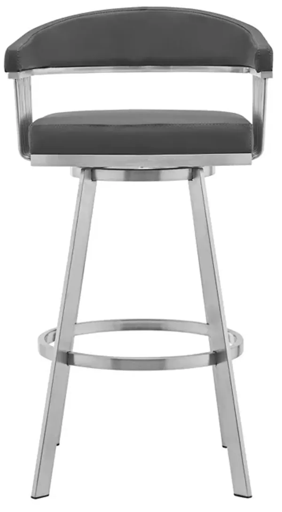 Armen Living Chelsea Gray 26" Swivel Counter Stool