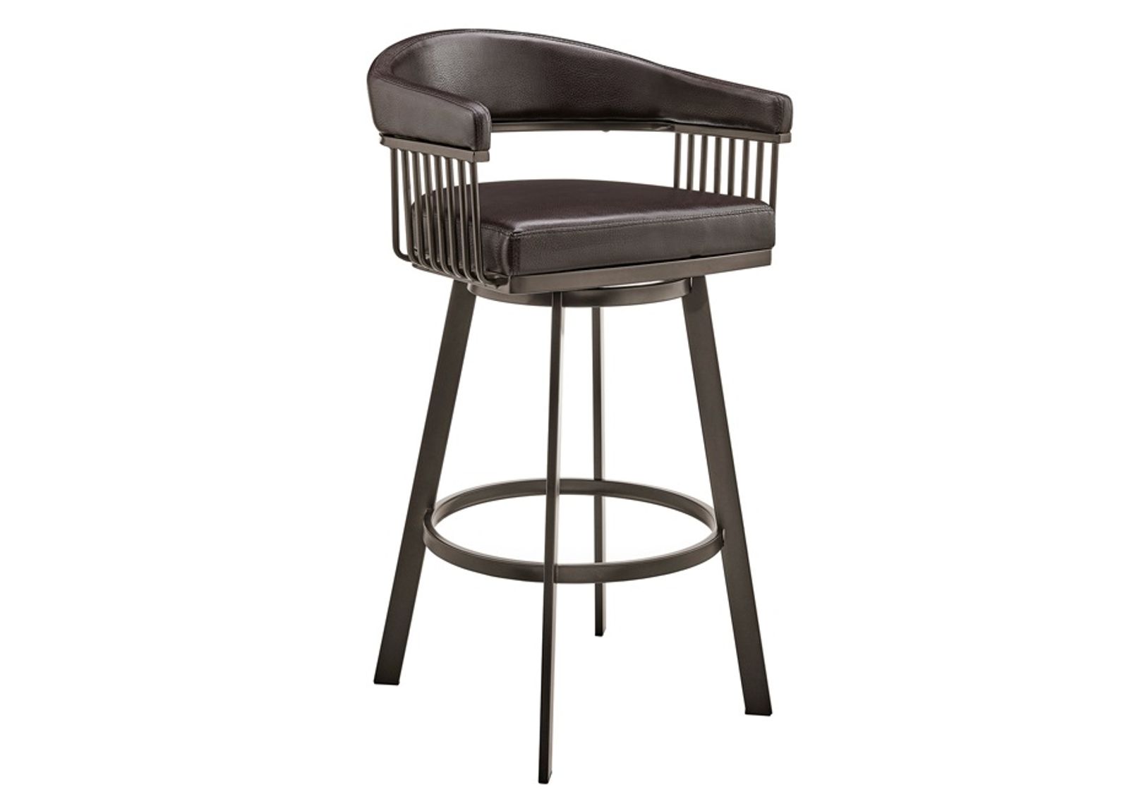 Armen Living Chelsea Chocolate 26" Swivel Counter Stool