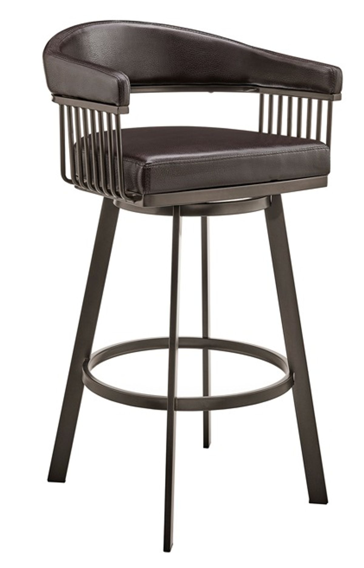 Armen Living Chelsea Chocolate 26" Swivel Counter Stool