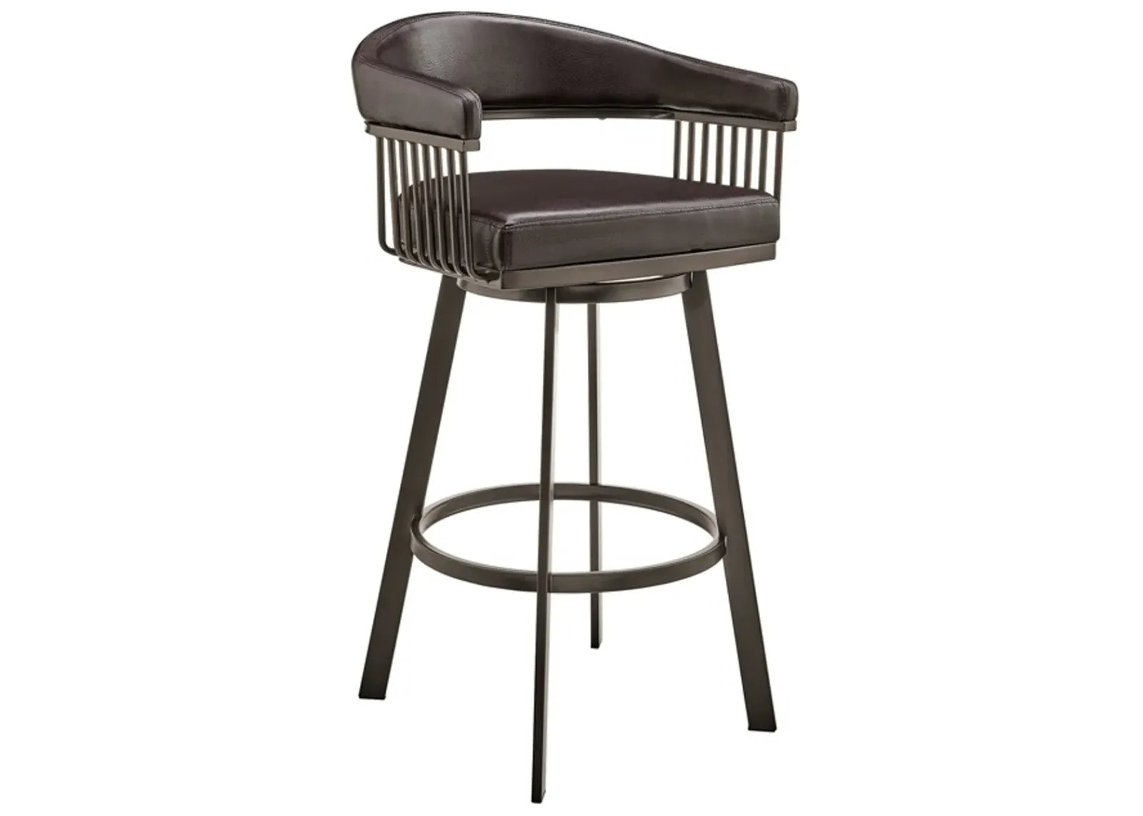 Armen Living Chelsea Chocolate 26" Swivel Counter Stool