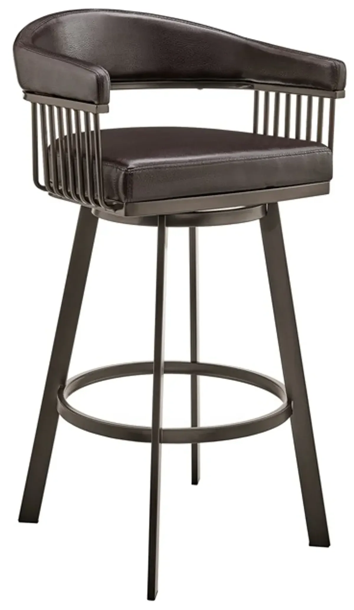 Armen Living Chelsea Chocolate 26" Swivel Counter Stool