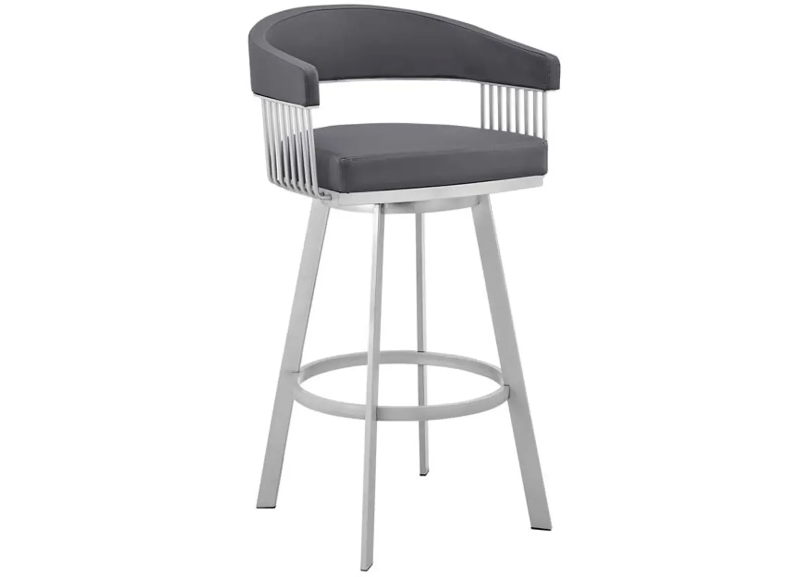 Armen Living Chelsea Slate Grey 26" Counter Stool