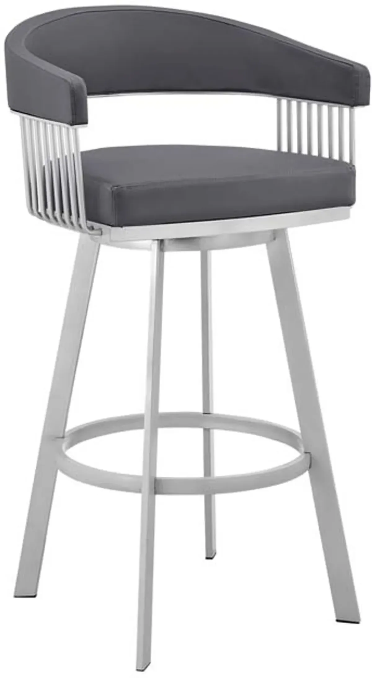 Armen Living Chelsea Slate Grey 30" Bar Stool