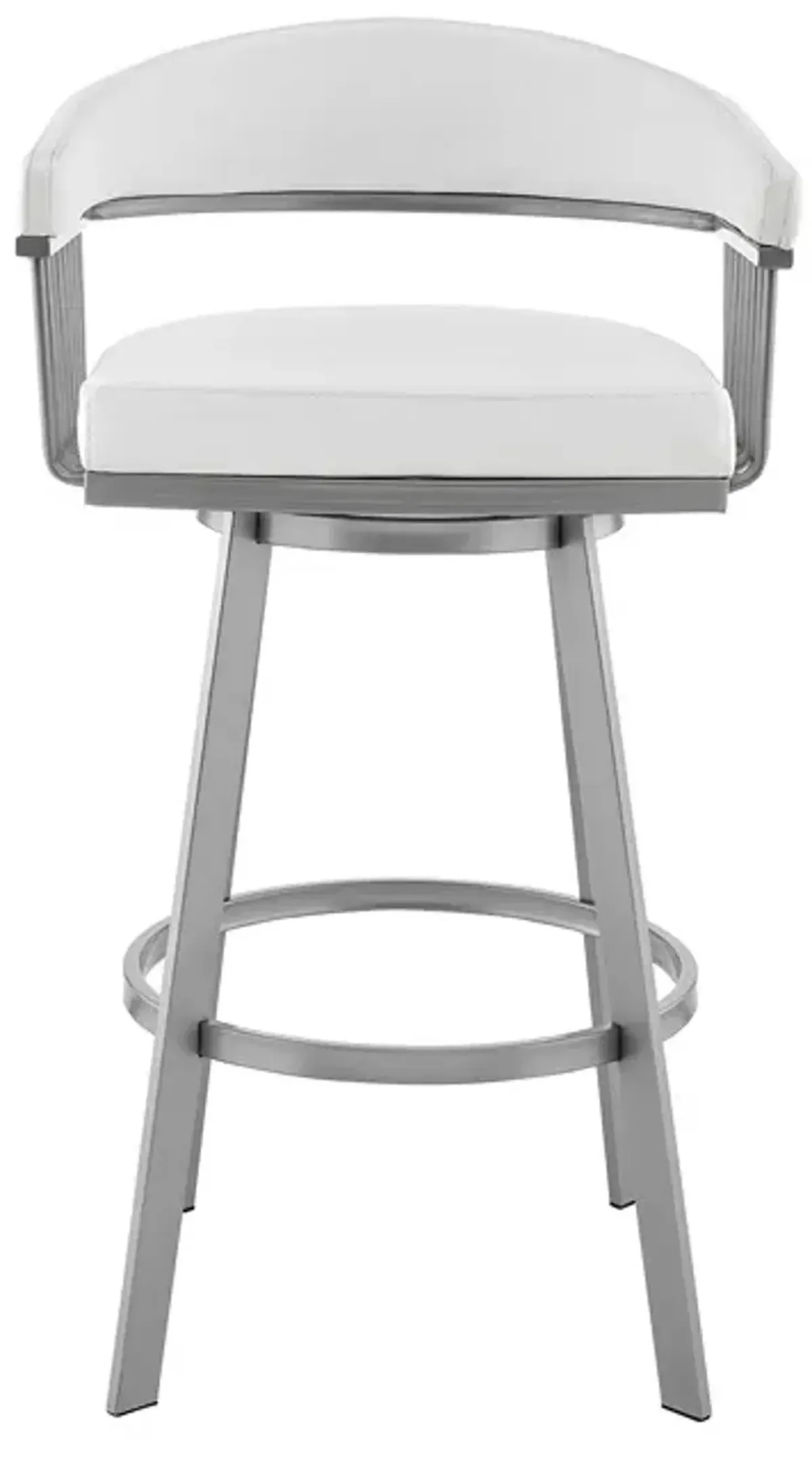 Armen Living Chelsea White 26" Swivel Counter Stool