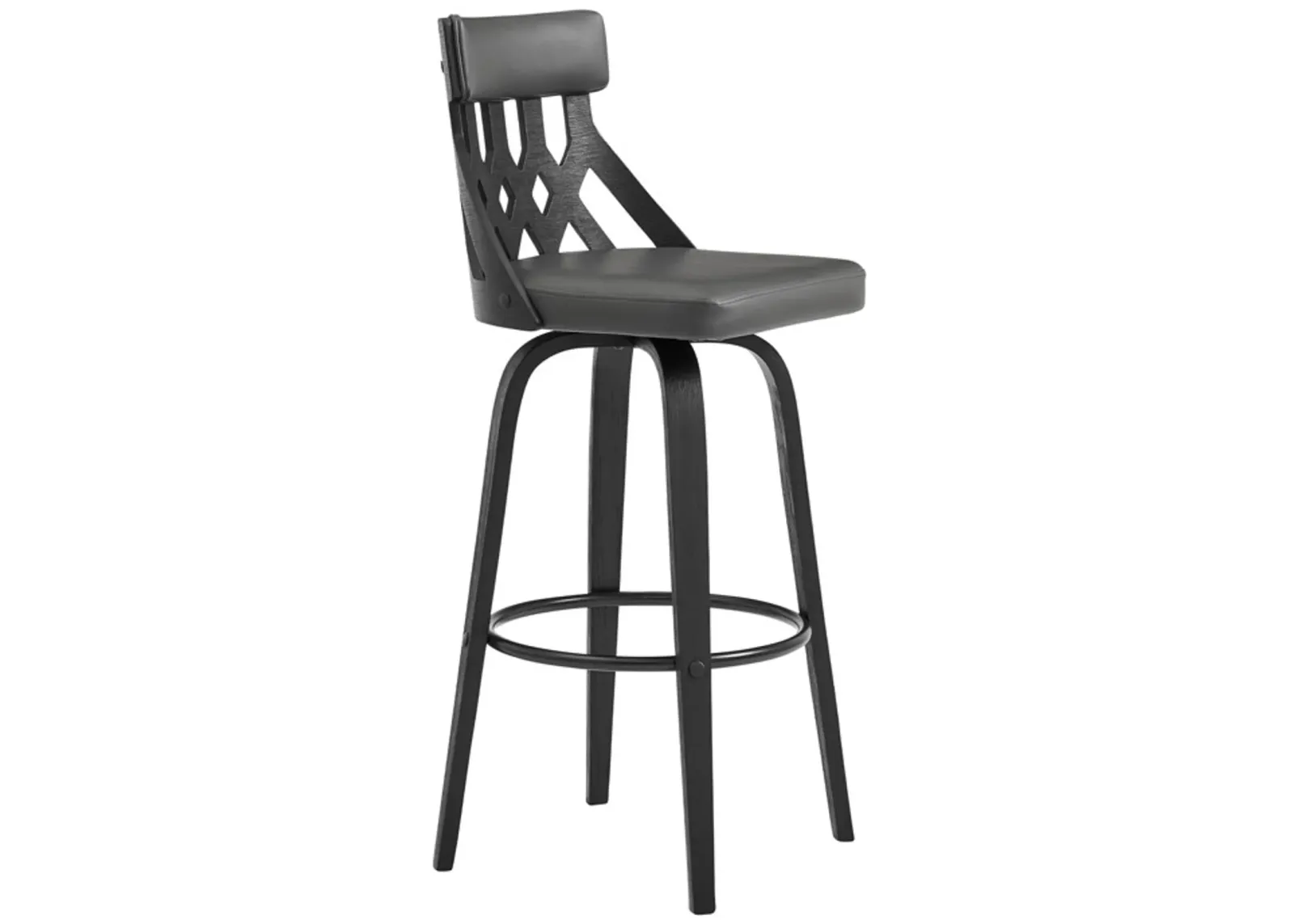 Armen Living Crux Gray 26" Swivel Counter Stool