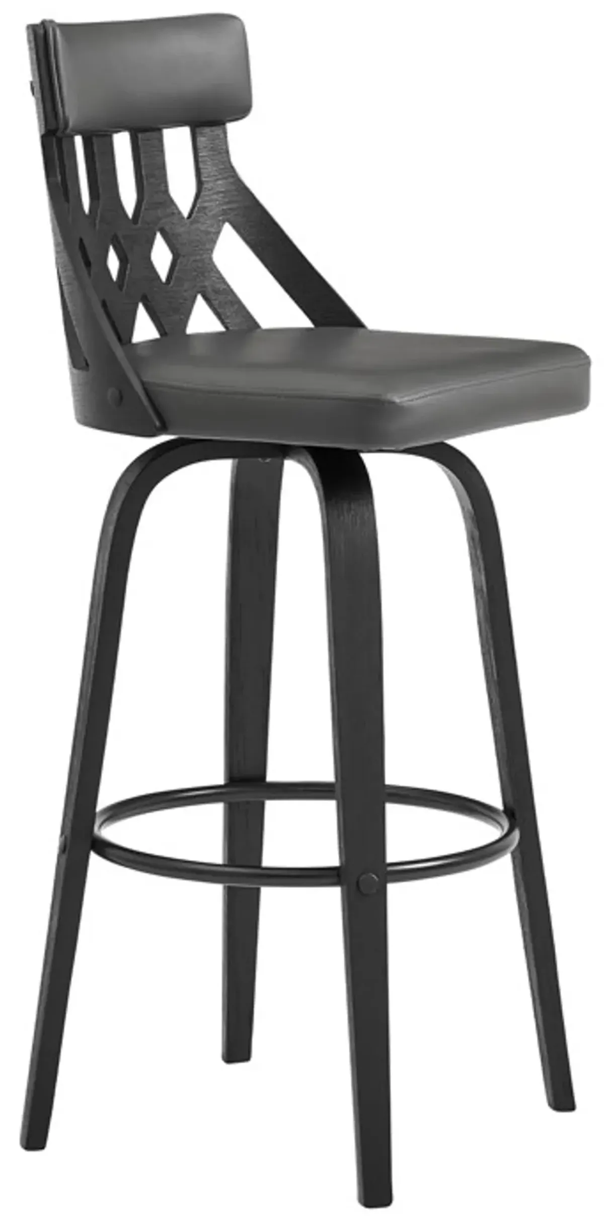 Armen Living Crux Gray 26" Swivel Counter Stool