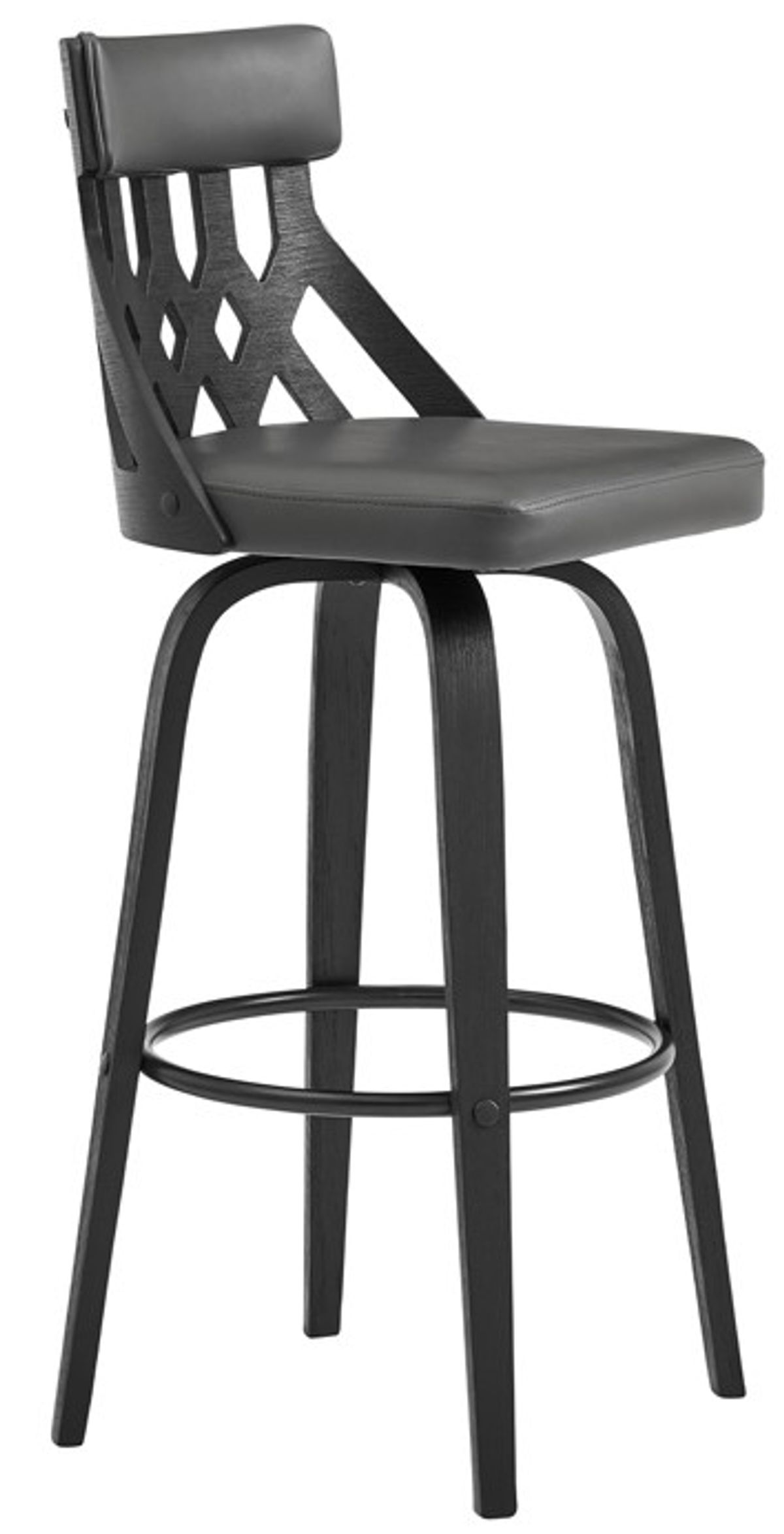 Armen Living Crux Gray 30" Swivel Bar Stool