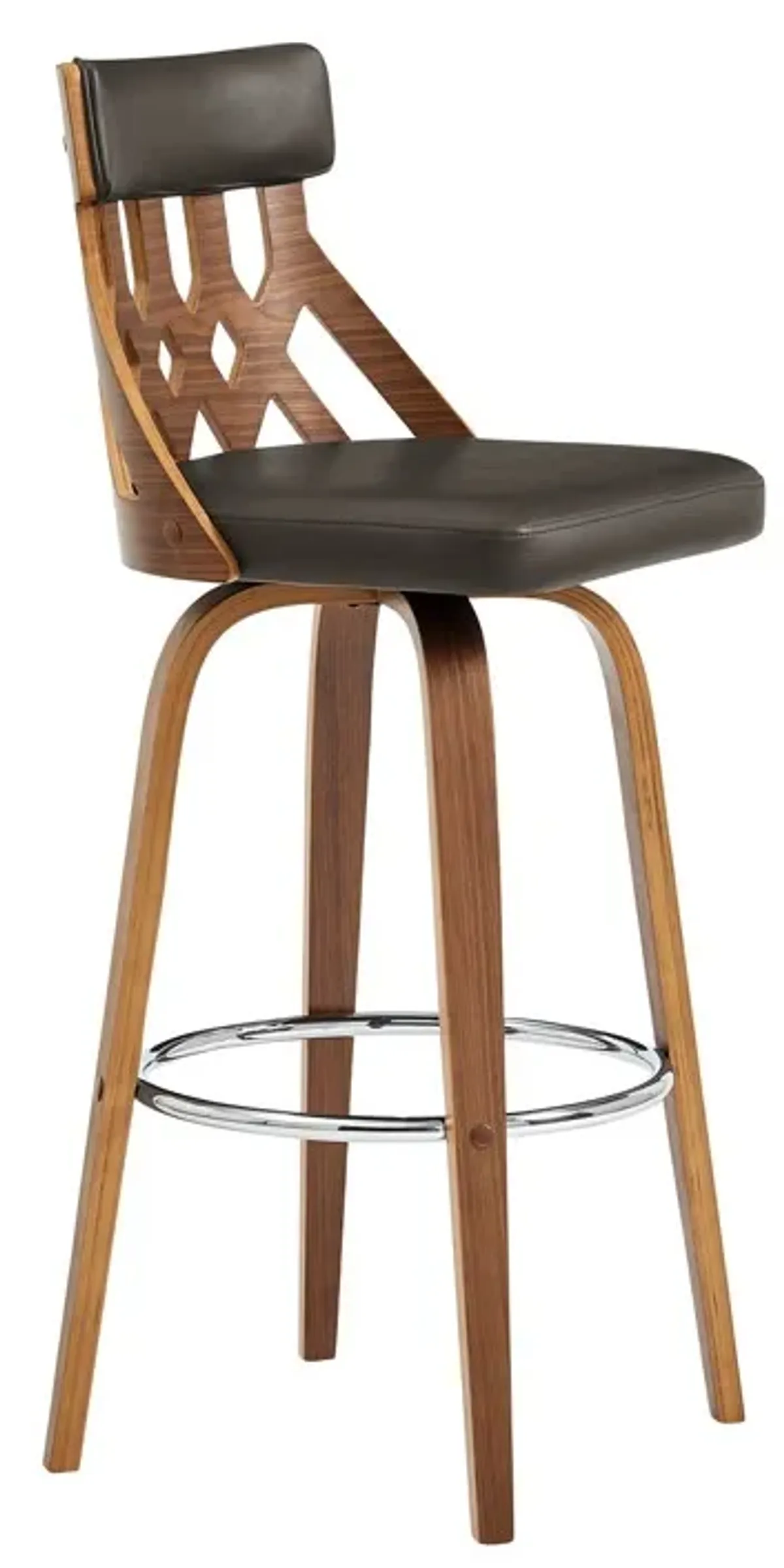 Armen Living Crux Brown 30" Swivel Bar Stool