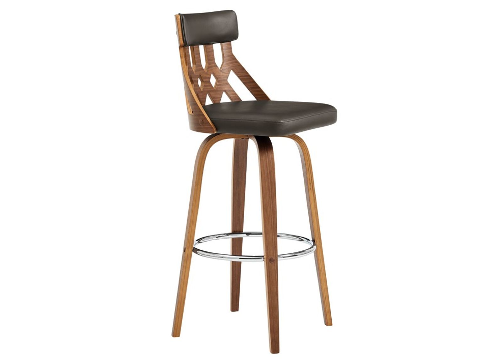 Armen Living Crux Brown 30" Swivel Bar Stool