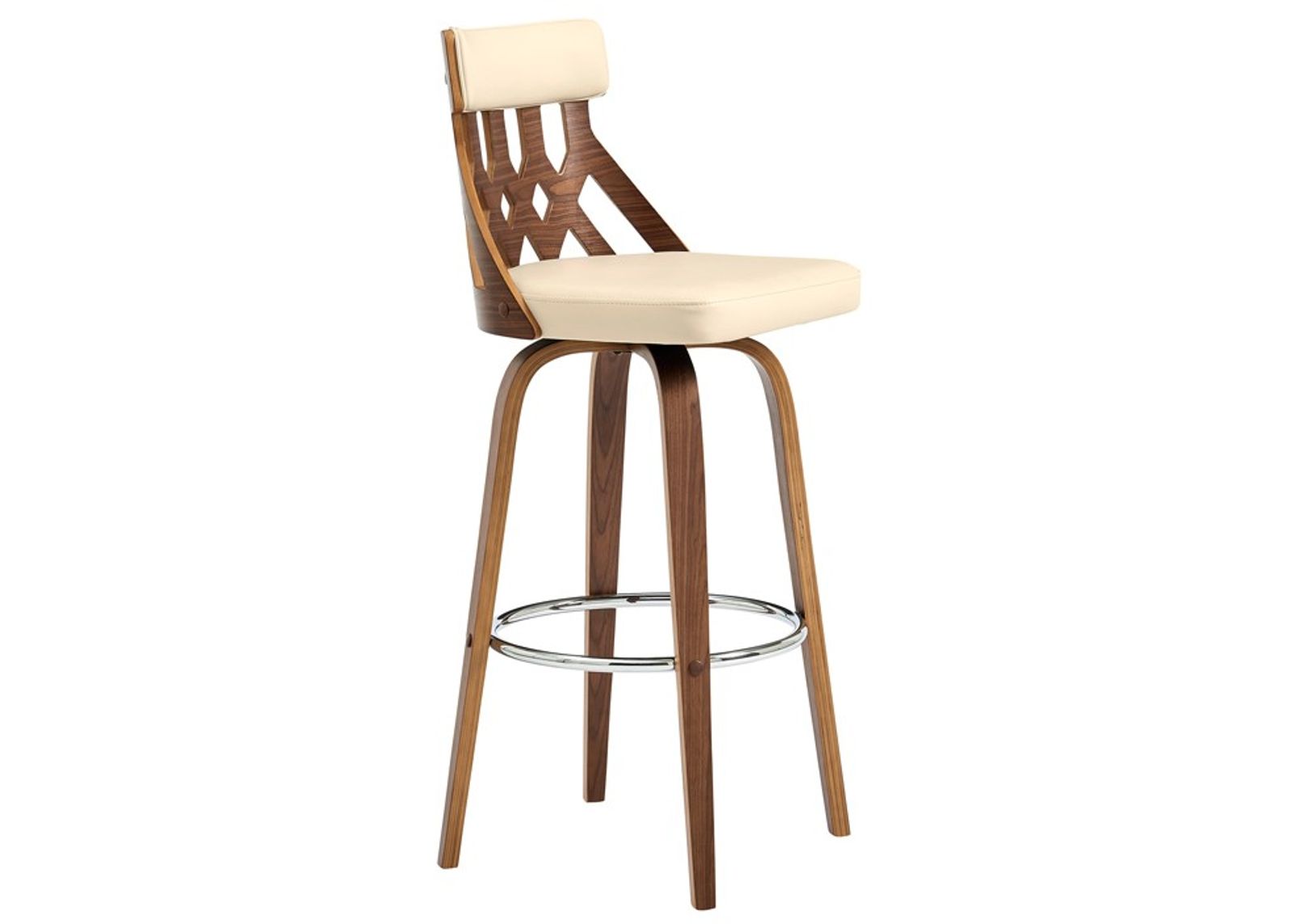 Armen Living Crux Cream 26" Swivel Counter Stool