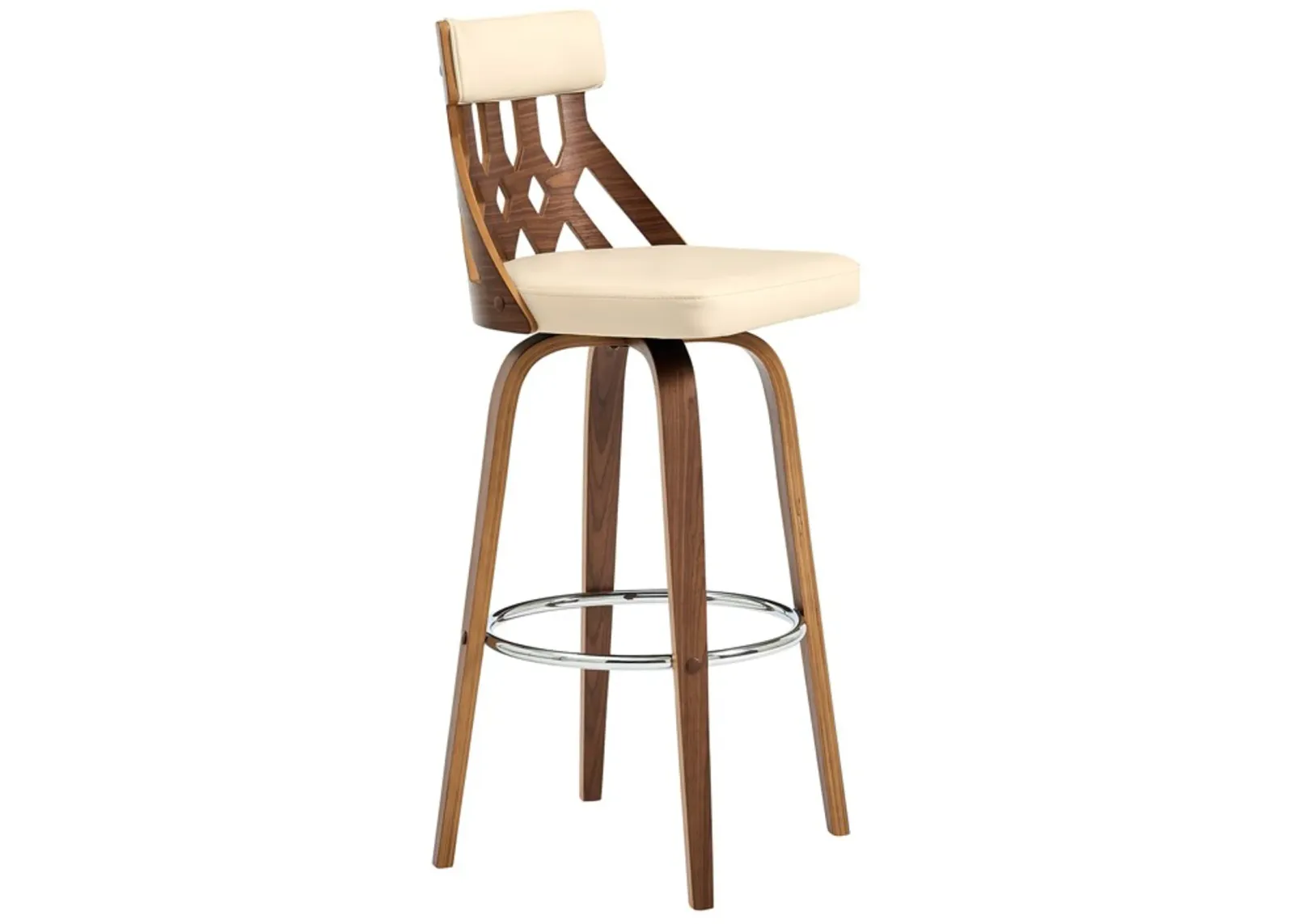 Armen Living Crux Cream 30" Swivel Bar Stool