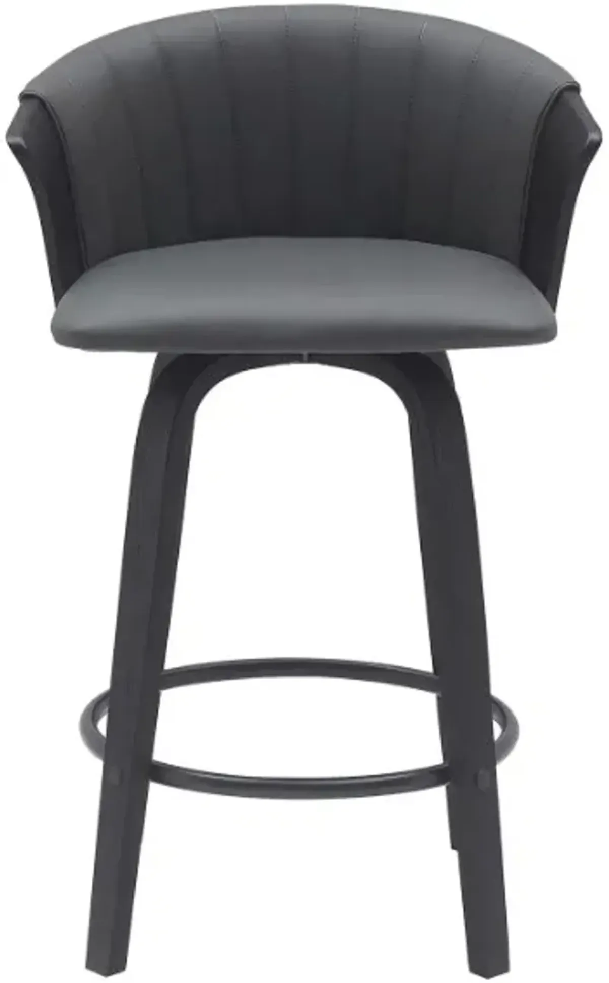 Armen Living Diana Gray/Black Swivel Counter Stool