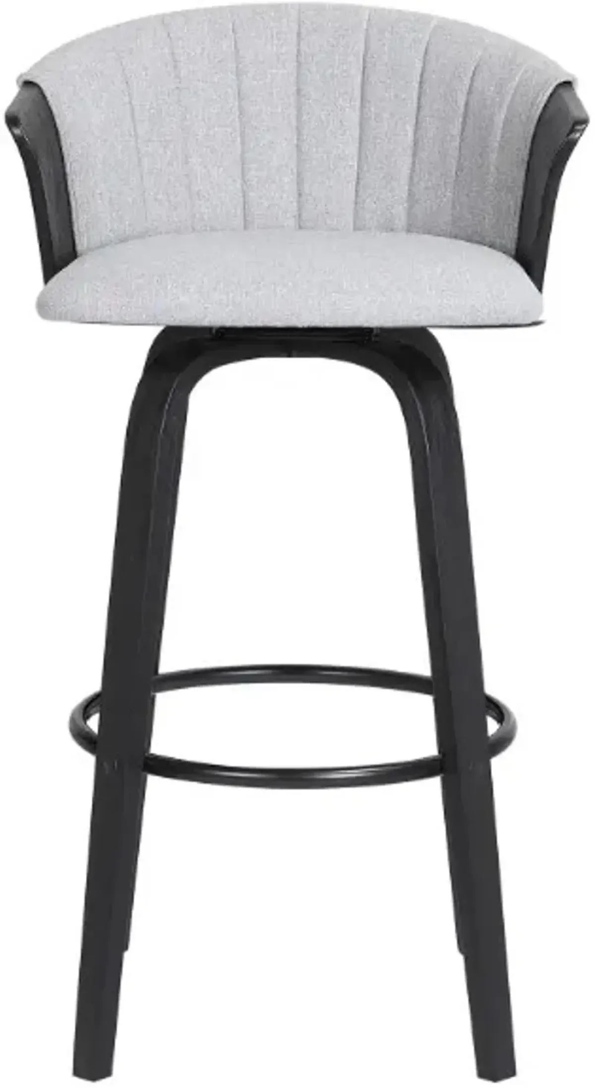 Armen Living Diana Light Gray/Black Swivel Bar Stool