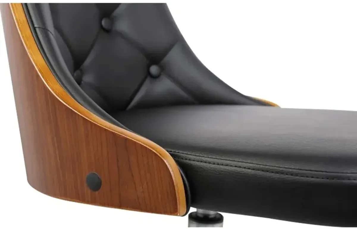 Armen Living Diamond Tufted Black Office Chair