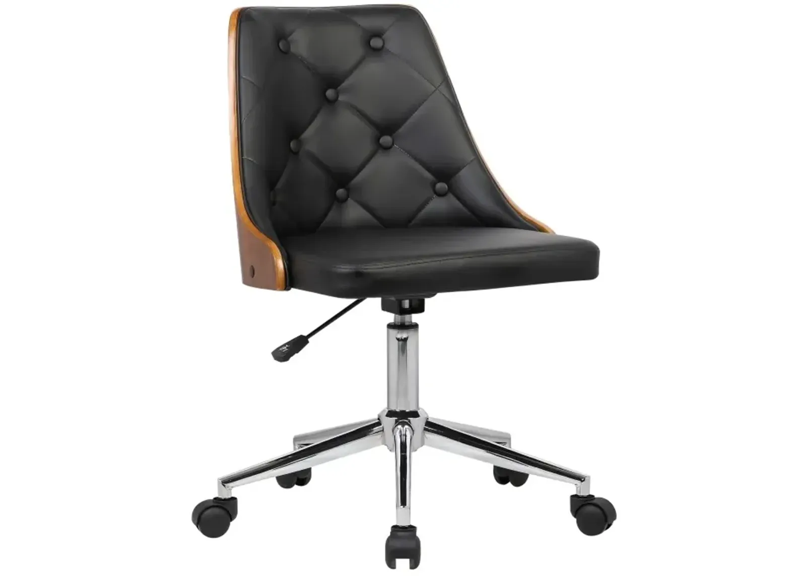 Armen Living Diamond Tufted Black Office Chair