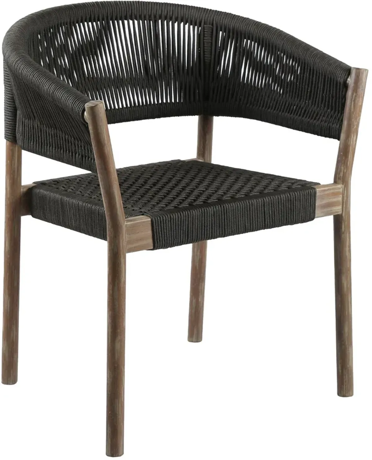 Armen Living Doris 2-Piece Charcoal Dining Chairs