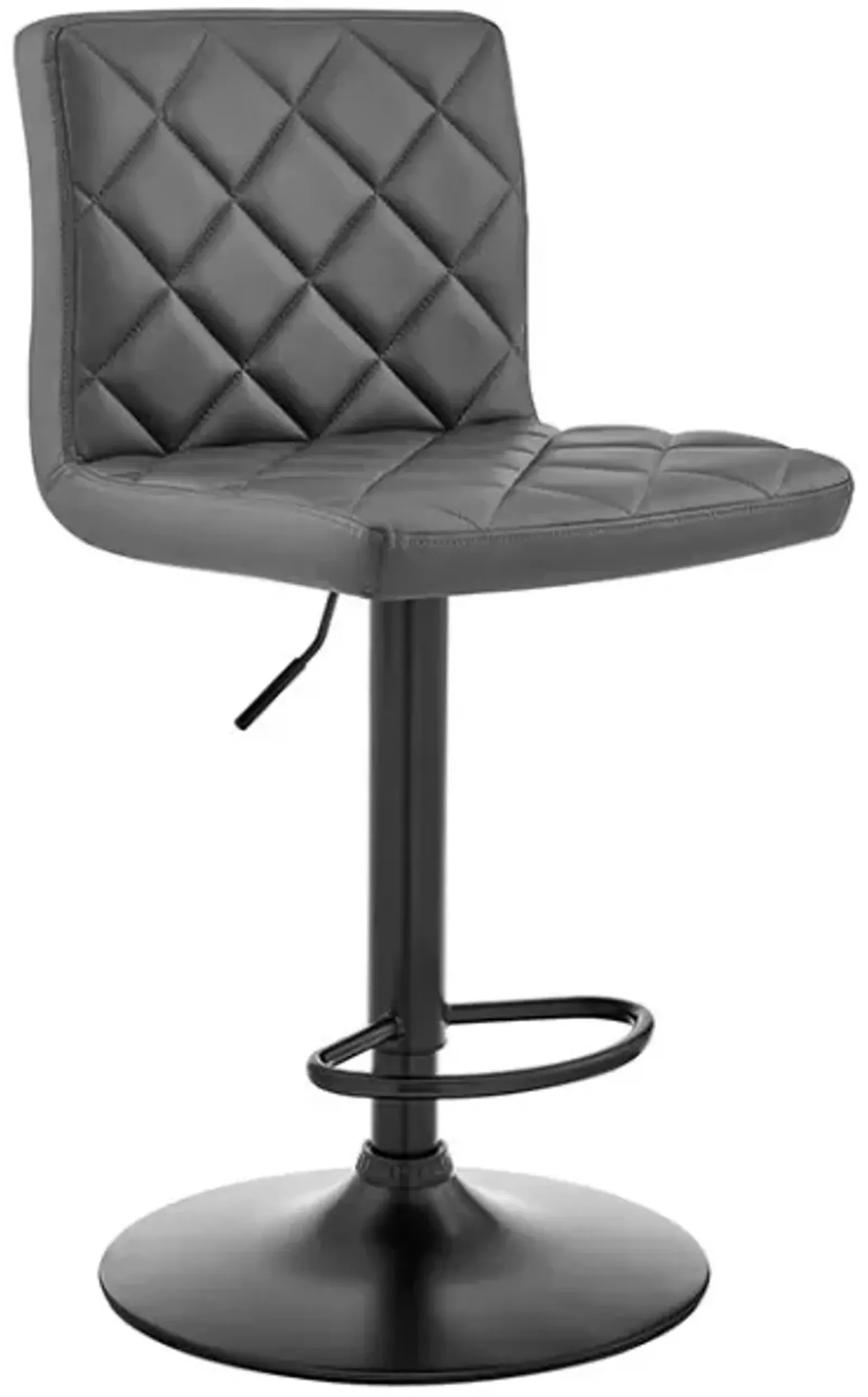 Armen Living Duval Gray Adjustable Swivel Bar Stool