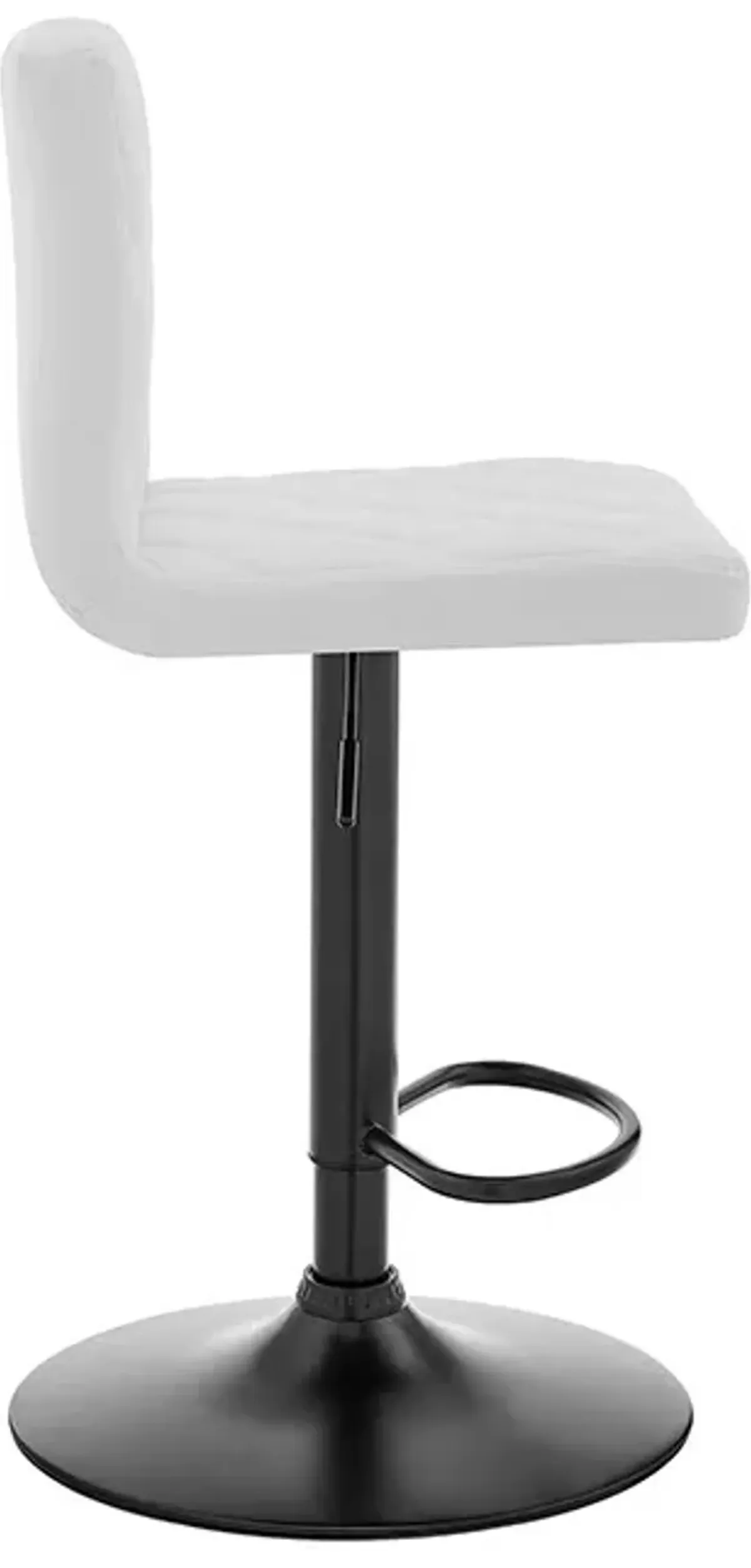 Armen Living Duval White Adjustable Swivel Bar Stool