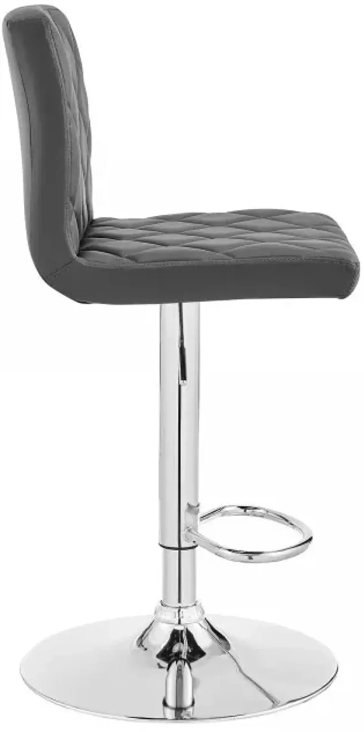 Armen Living Duval Gray Adjustable Swivel Bar Stool
