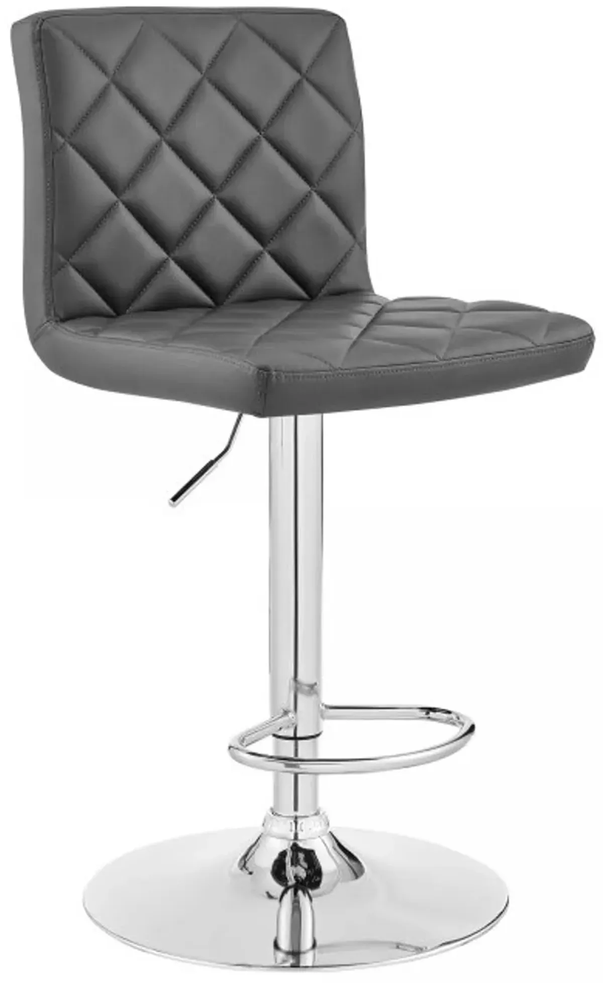 Armen Living Duval Gray Adjustable Swivel Bar Stool