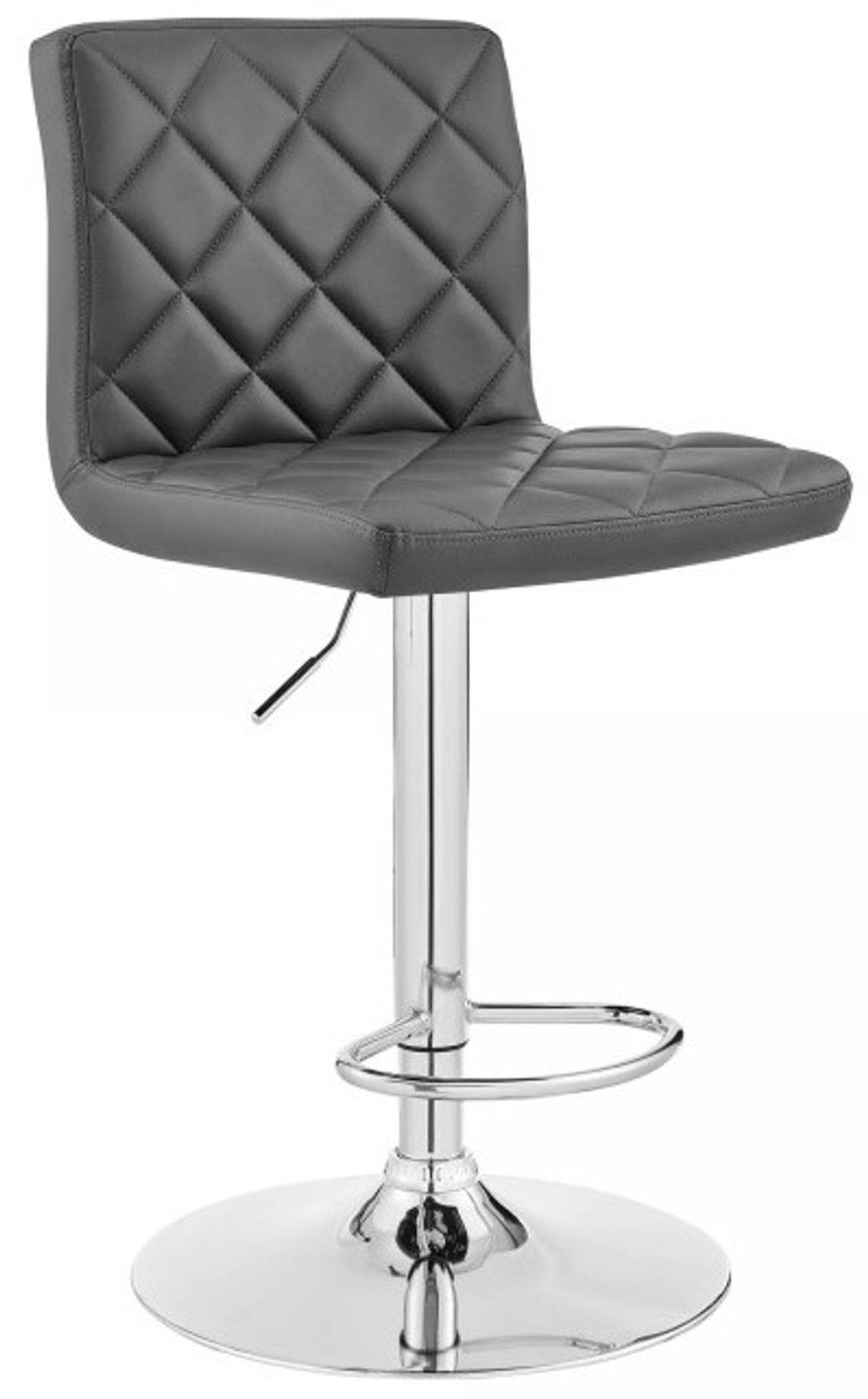 Armen Living Duval Gray Adjustable Swivel Bar Stool