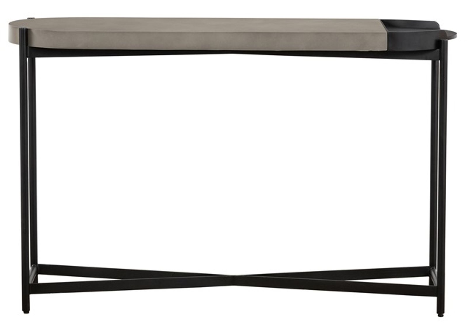 Armen Living Dua Black/Gray Console Table