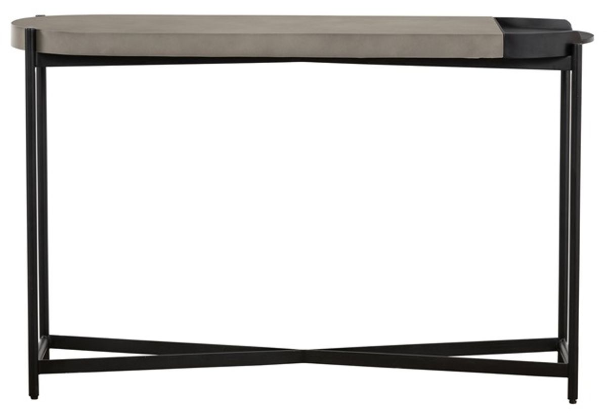 Armen Living Dua Black/Gray Console Table