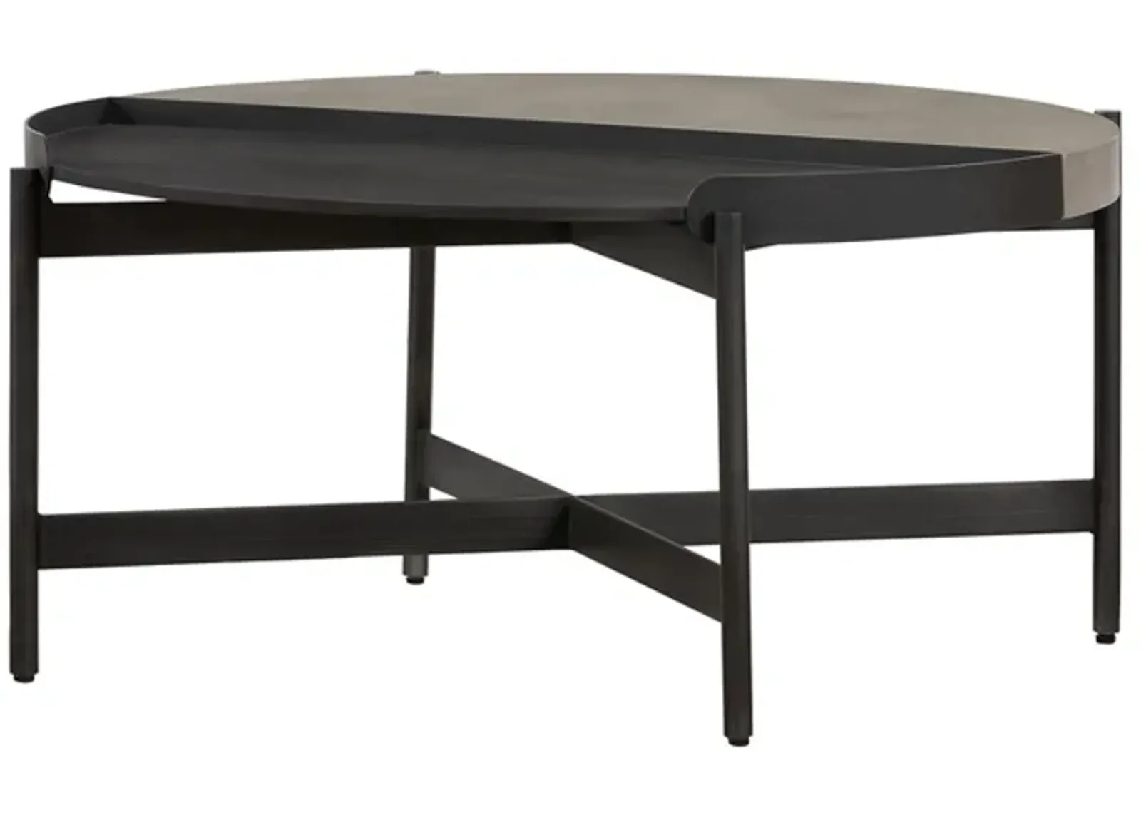 Armen Living Dua Black/Gray Coffee Table