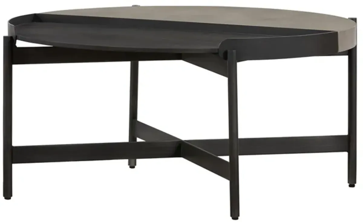 Armen Living Dua Black/Gray Coffee Table