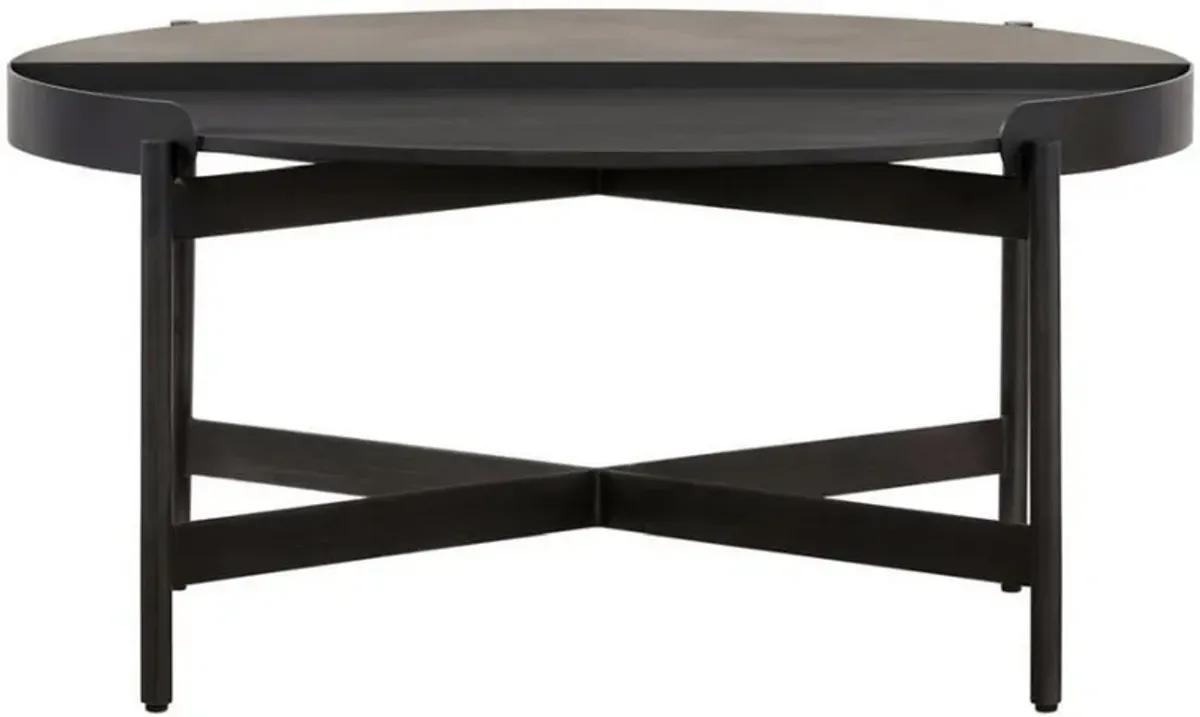 Armen Living Dua Black/Gray Coffee Table