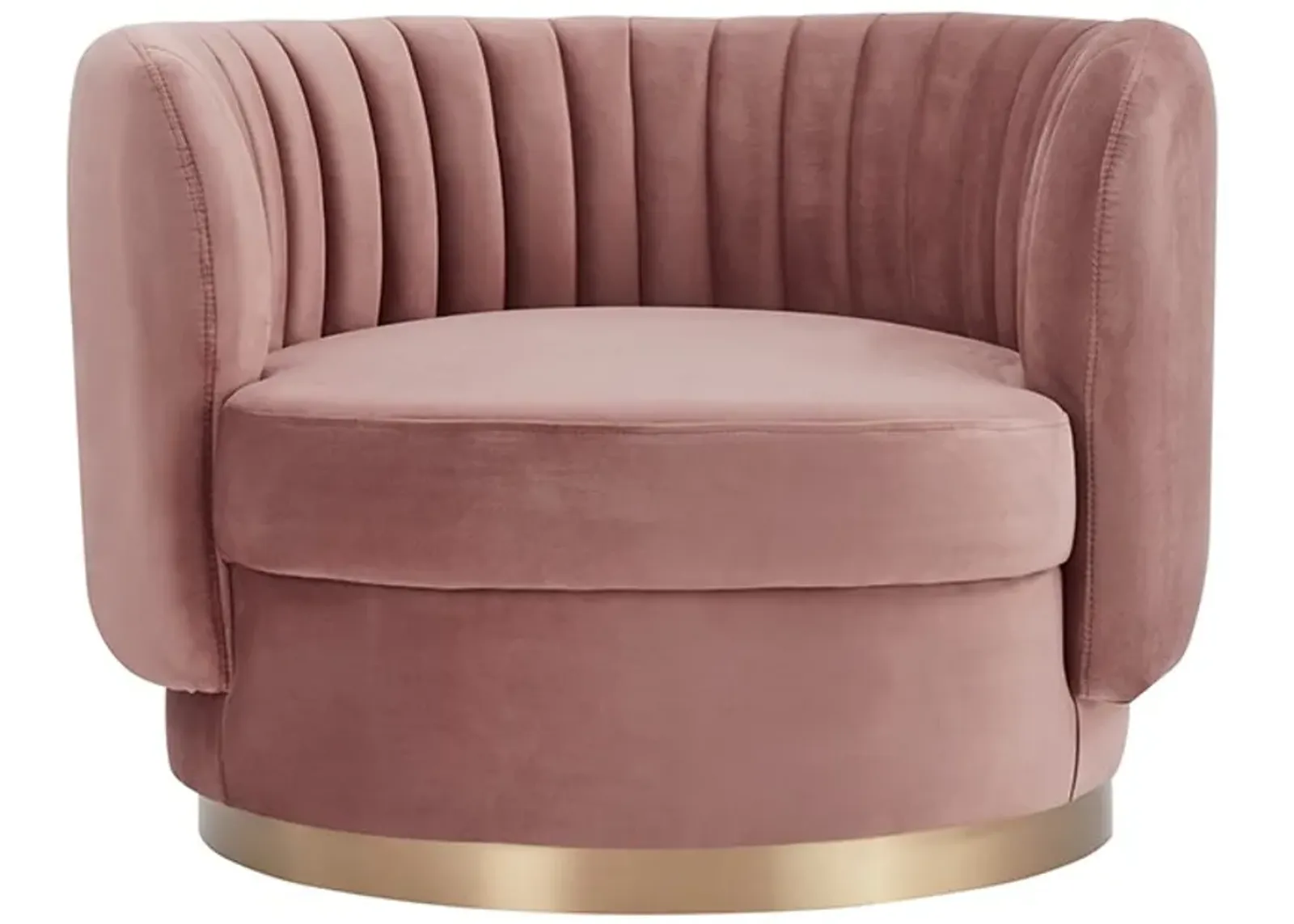 Armen Living Davy Blush Swivel Accent Chair