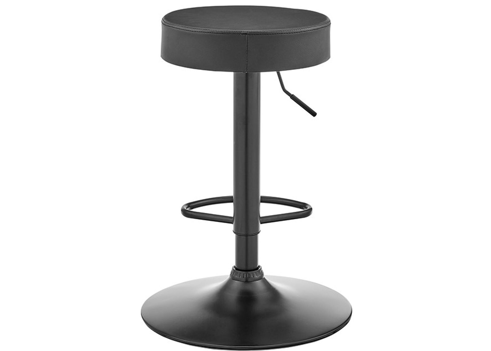 Armen Living Dax Gray Backless Adjustable Bar Stool