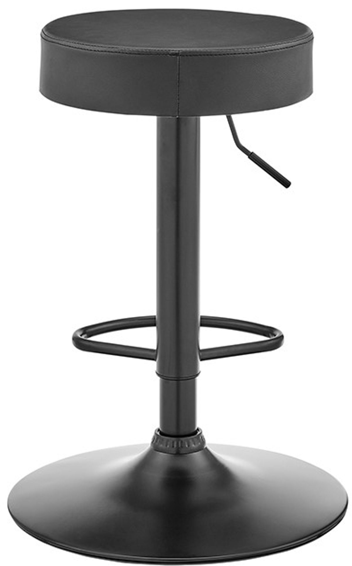 Armen Living Dax Gray Backless Adjustable Bar Stool