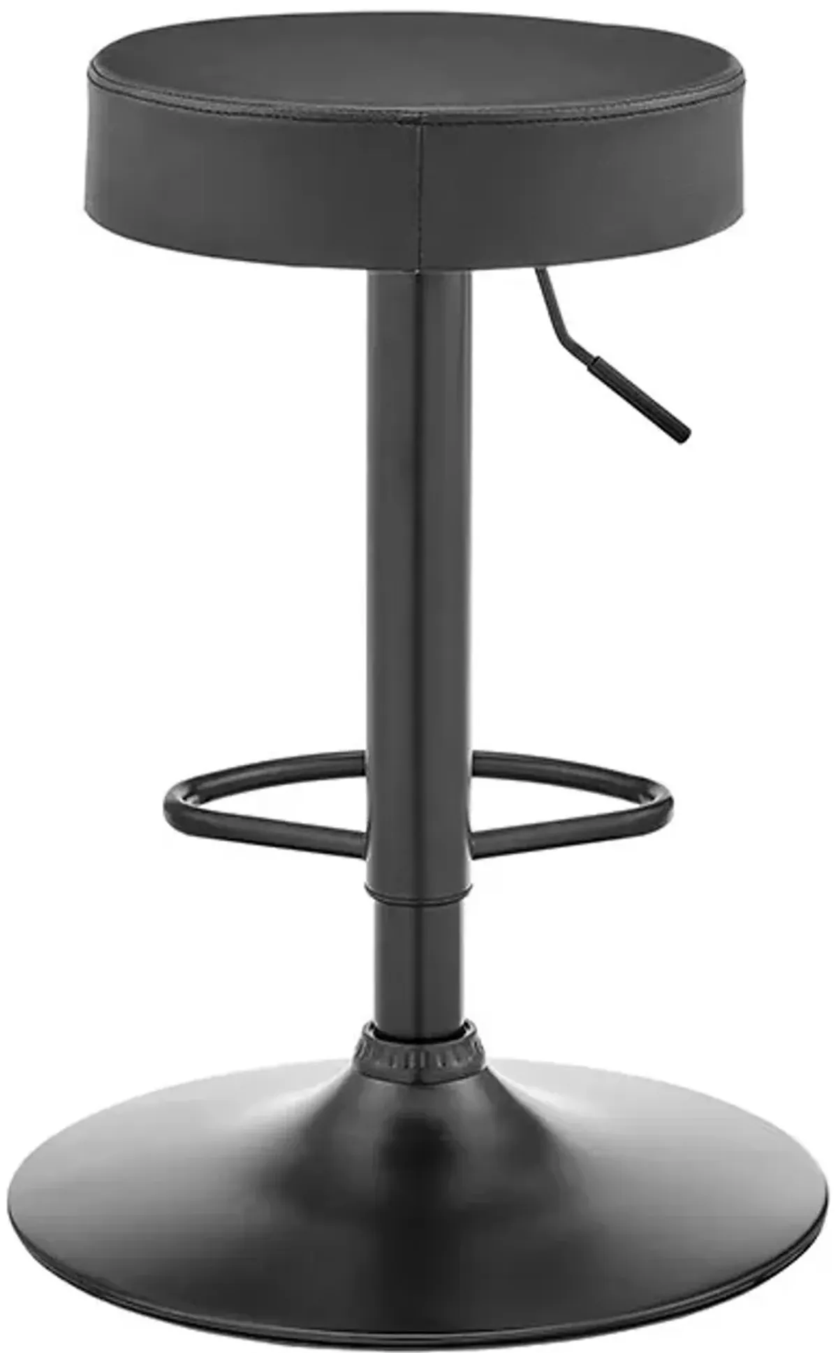 Armen Living Dax Gray Backless Adjustable Bar Stool