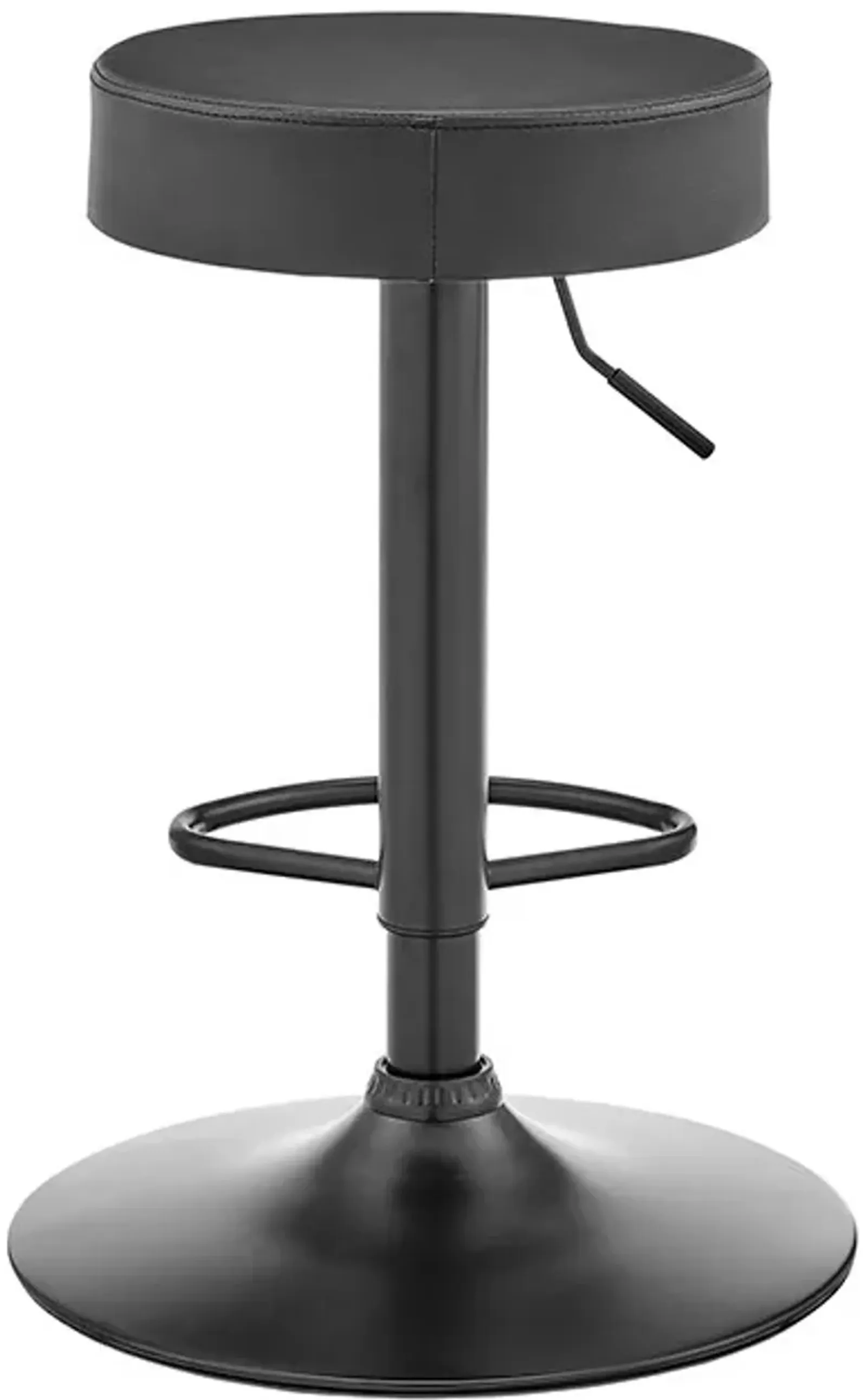 Armen Living Dax Gray Backless Adjustable Bar Stool