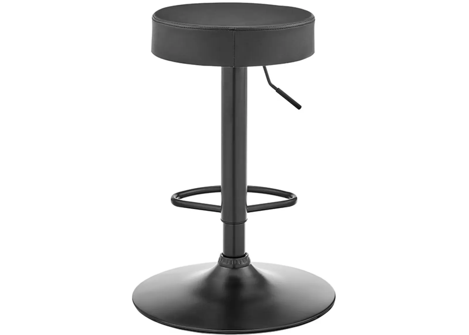 Armen Living Dax Gray Backless Adjustable Bar Stool