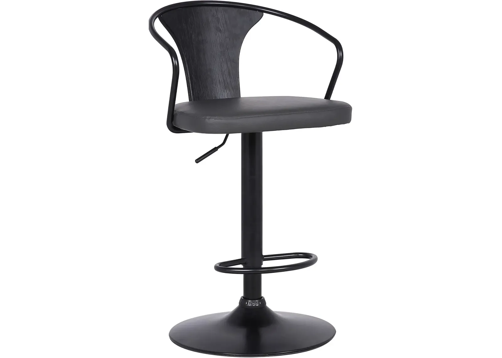 Armen Living Eagle Grey Adjustable Bar Stool