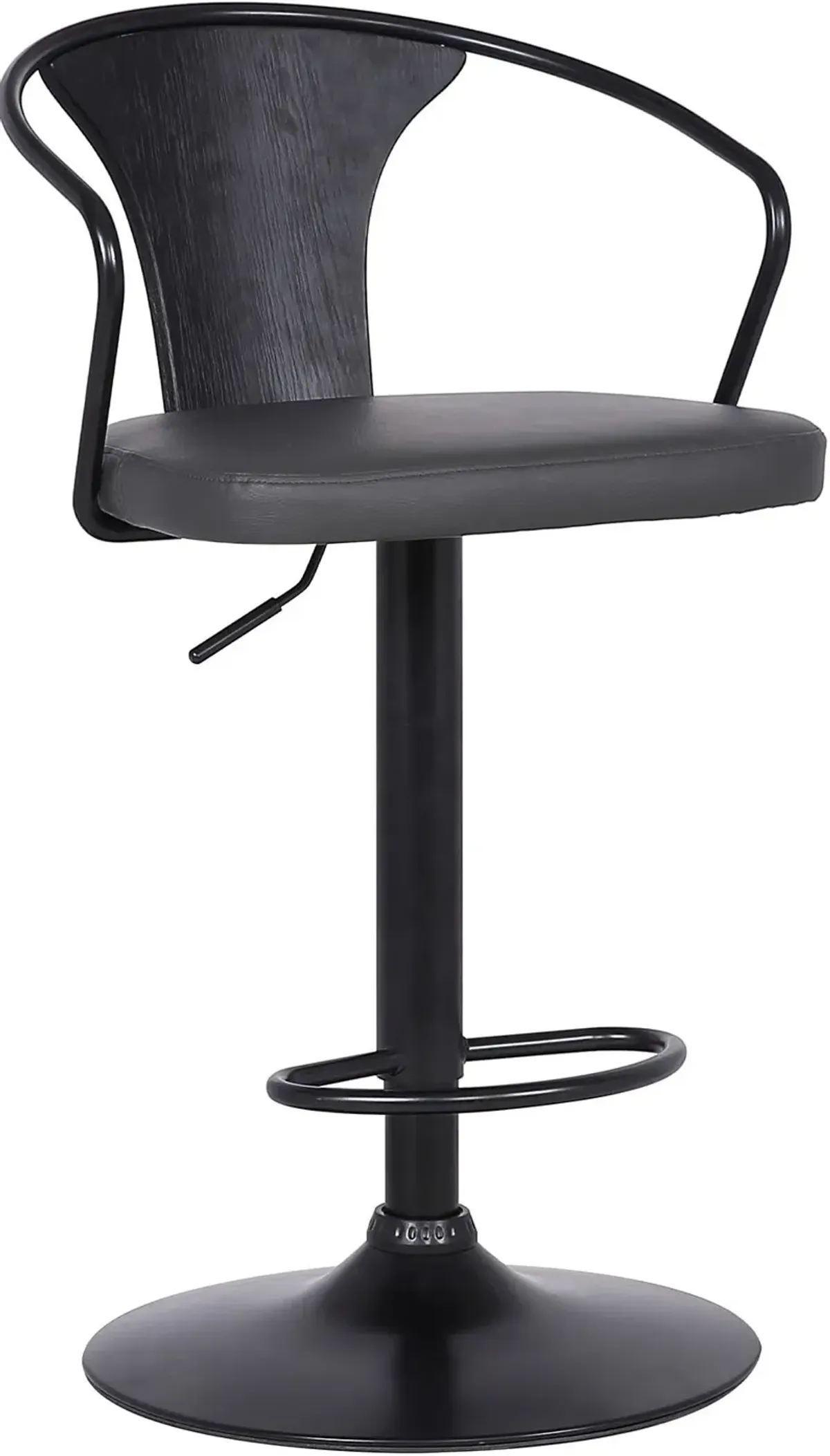 Armen Living Eagle Grey Adjustable Bar Stool