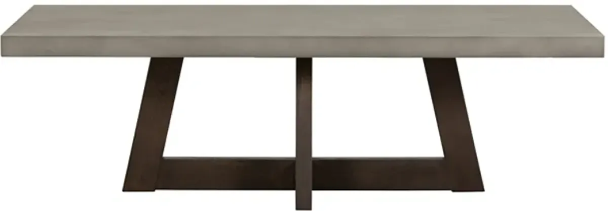 Armen Living Elodie Dark Brown/Gray Rectangular Coffee Table